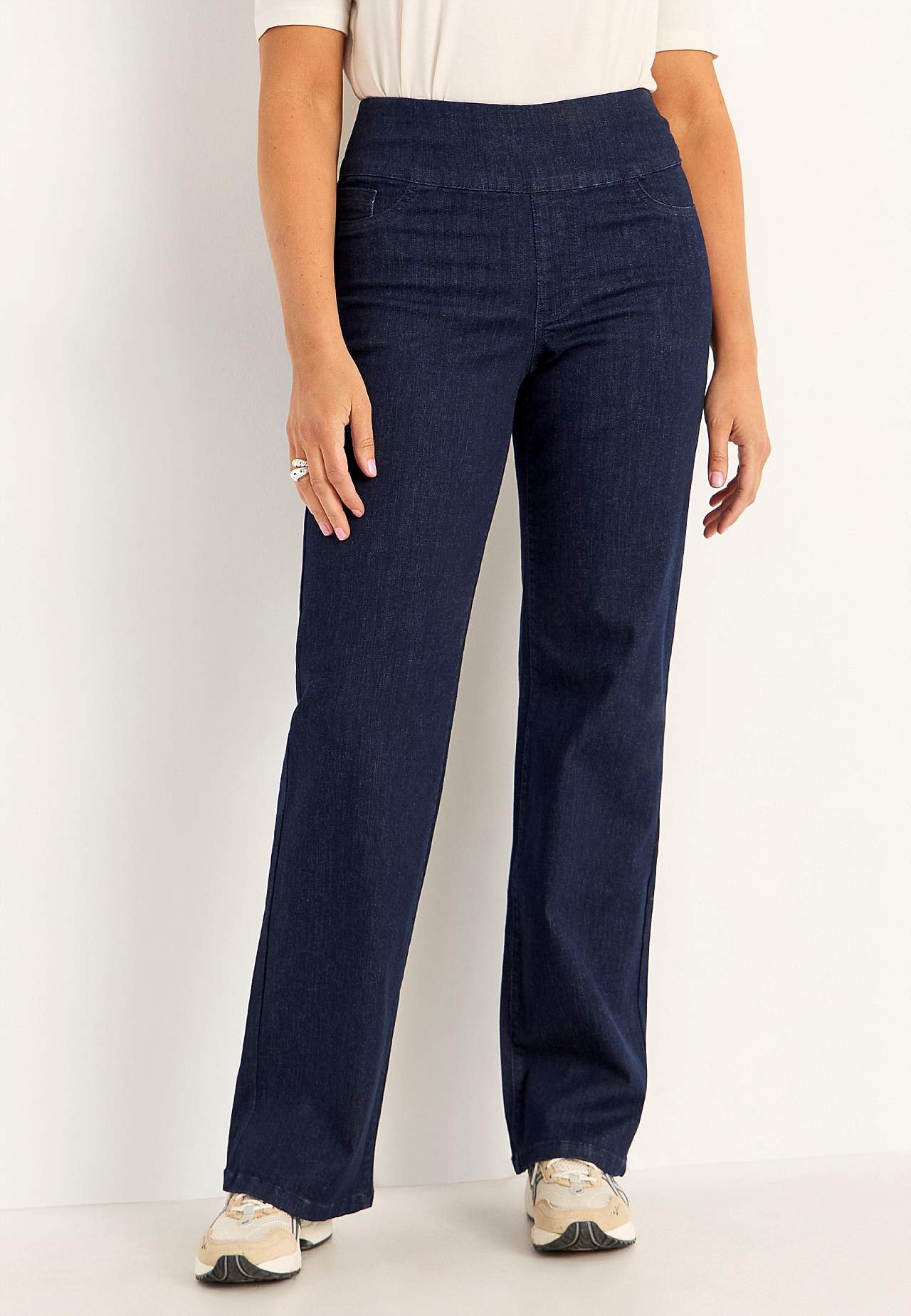 Jeans med hög resårmidja