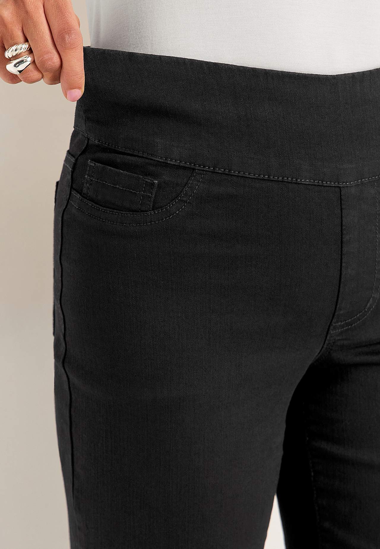 Jeans med hög resårmidja Elisa