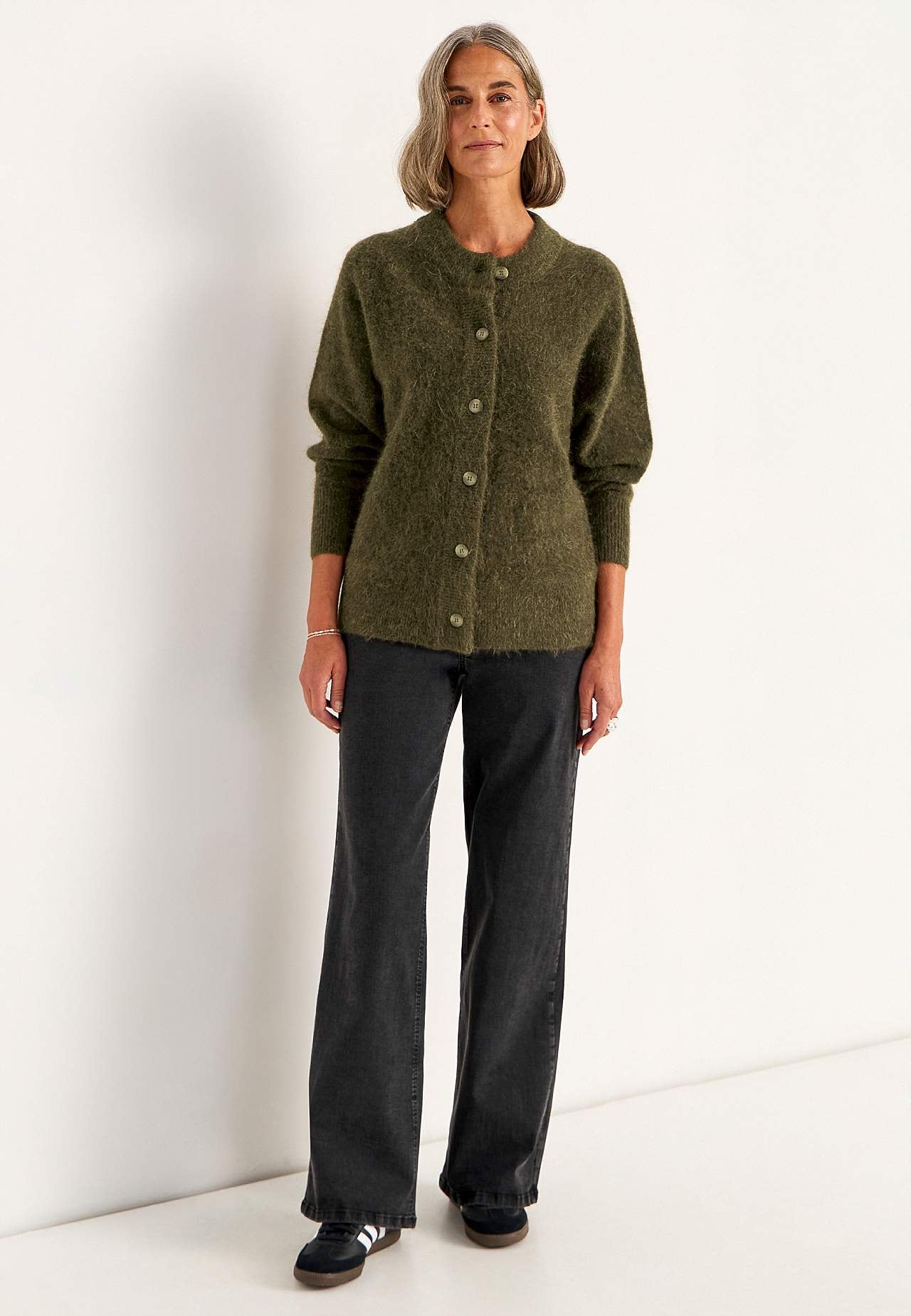 Cardigan Premium i mohair- och ullblandning