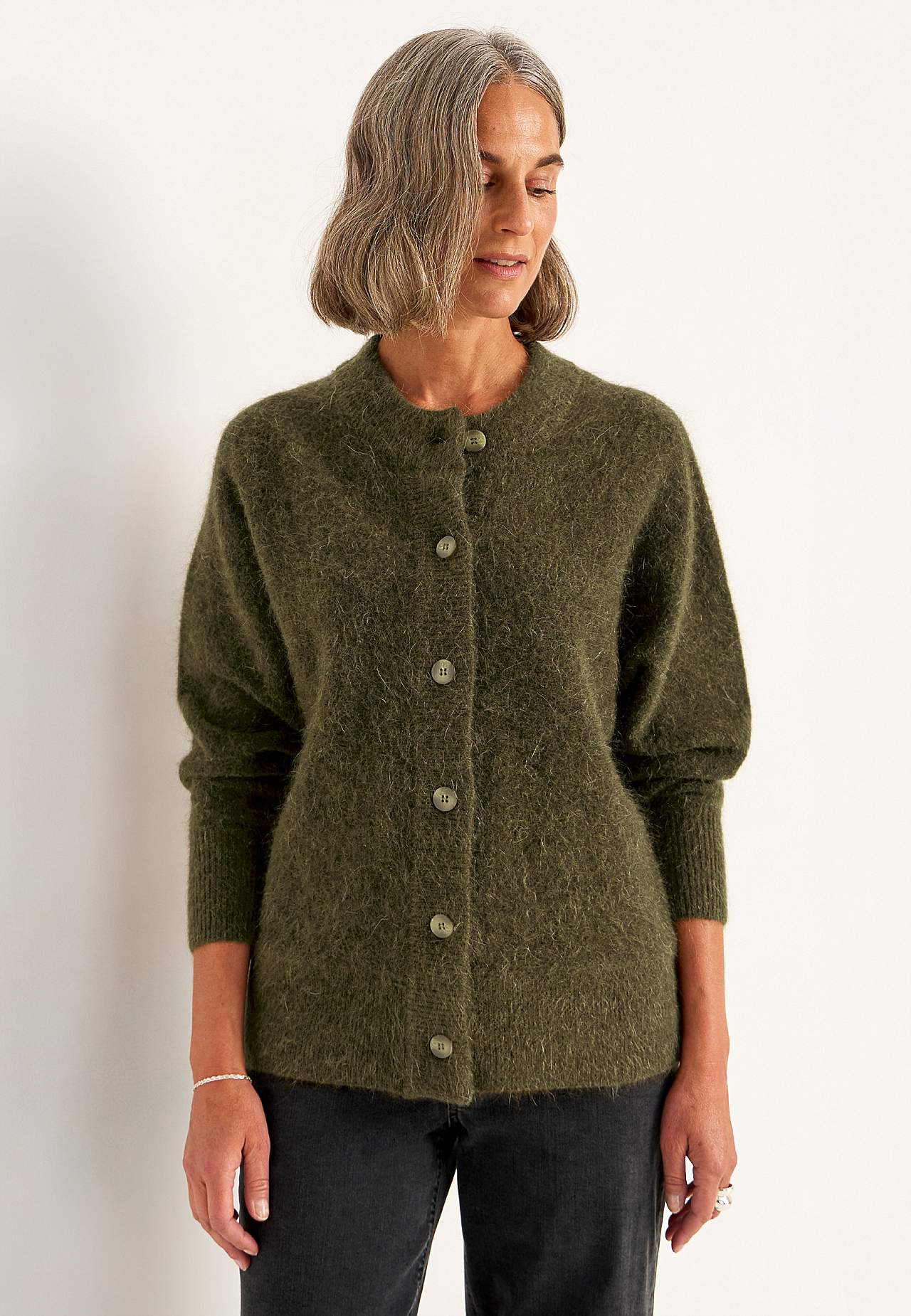 Cardigan Premium i mohair- och ullblandning