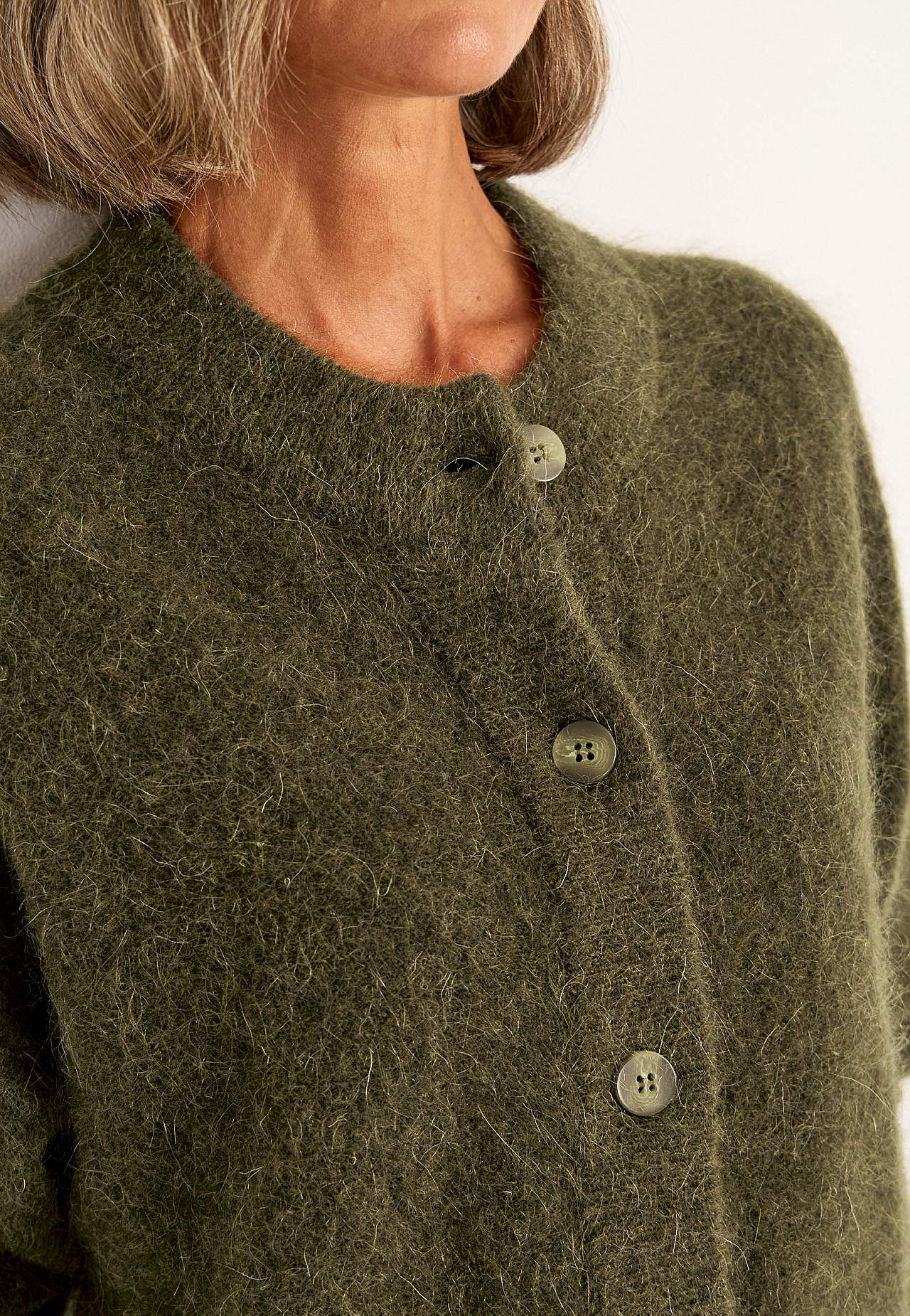 Cardigan Premium i mohair- och ullblandning