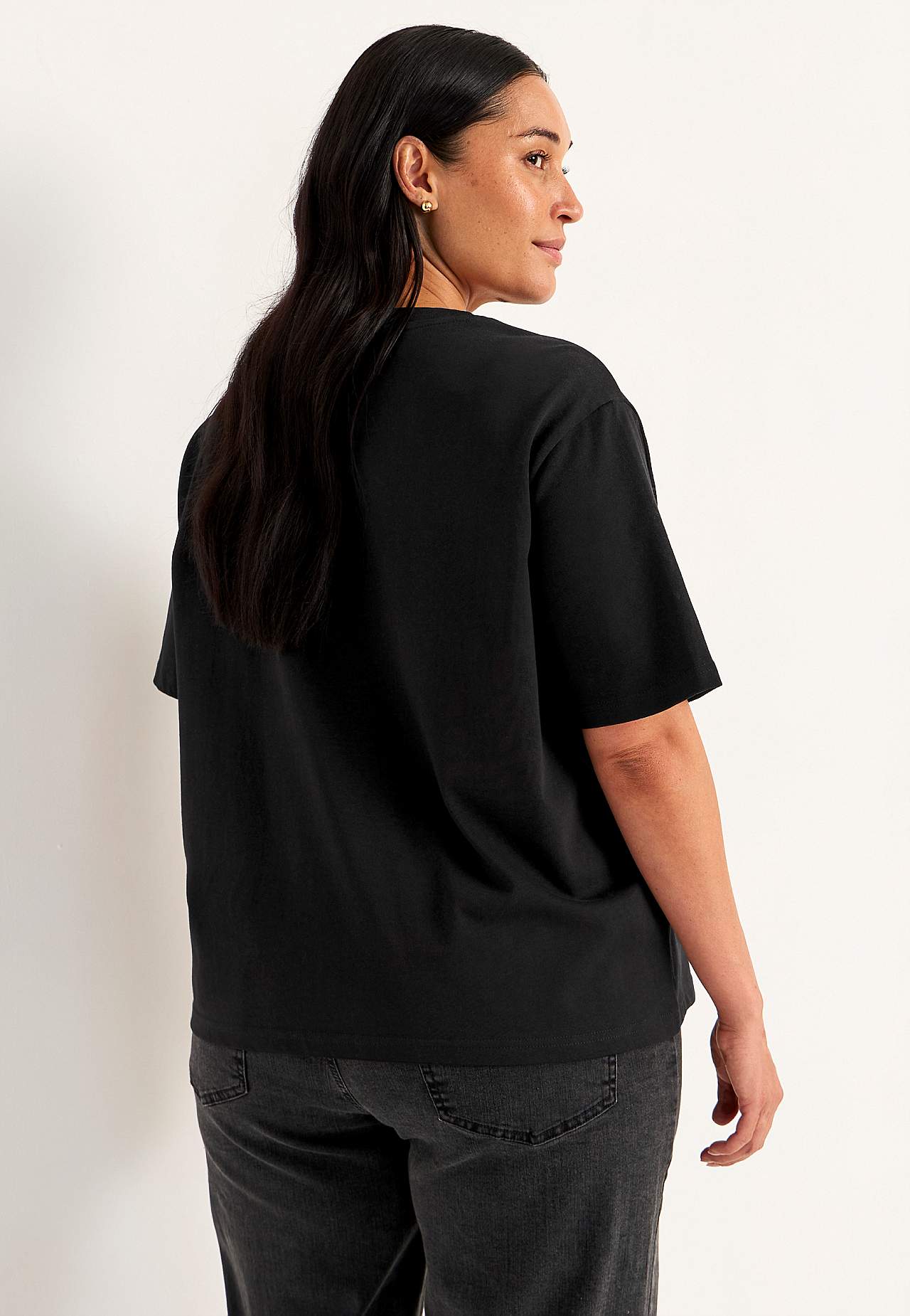 T-shirt i kraftig bomullstrikå