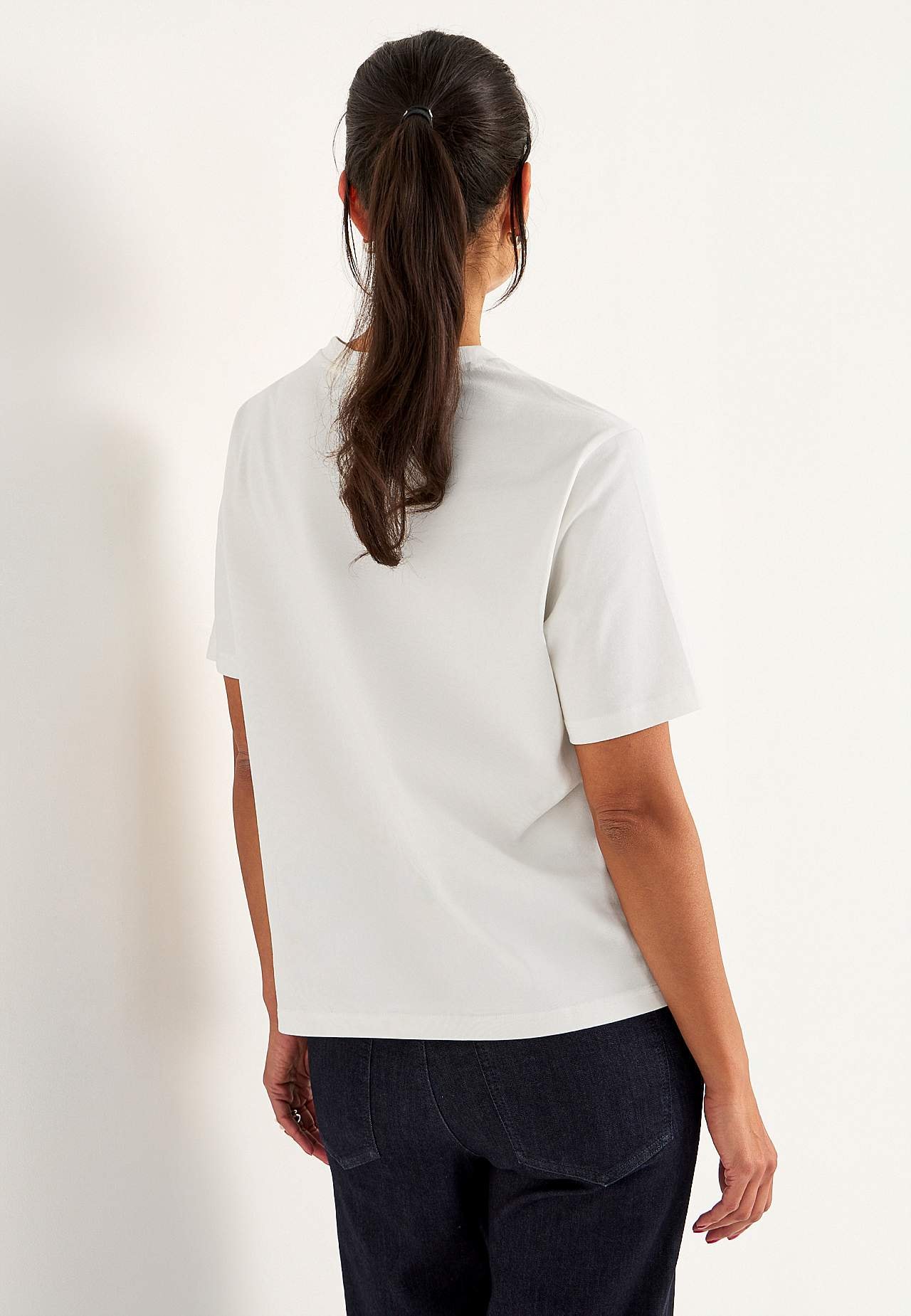T-shirt i kraftig bomullstrikå