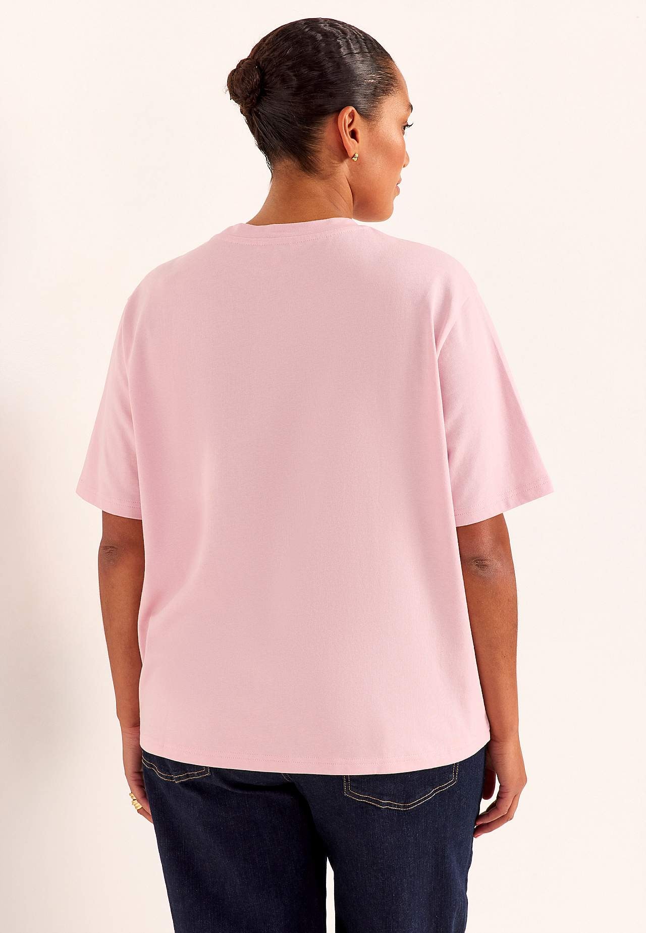 T-shirt i kraftig bomullstrikå