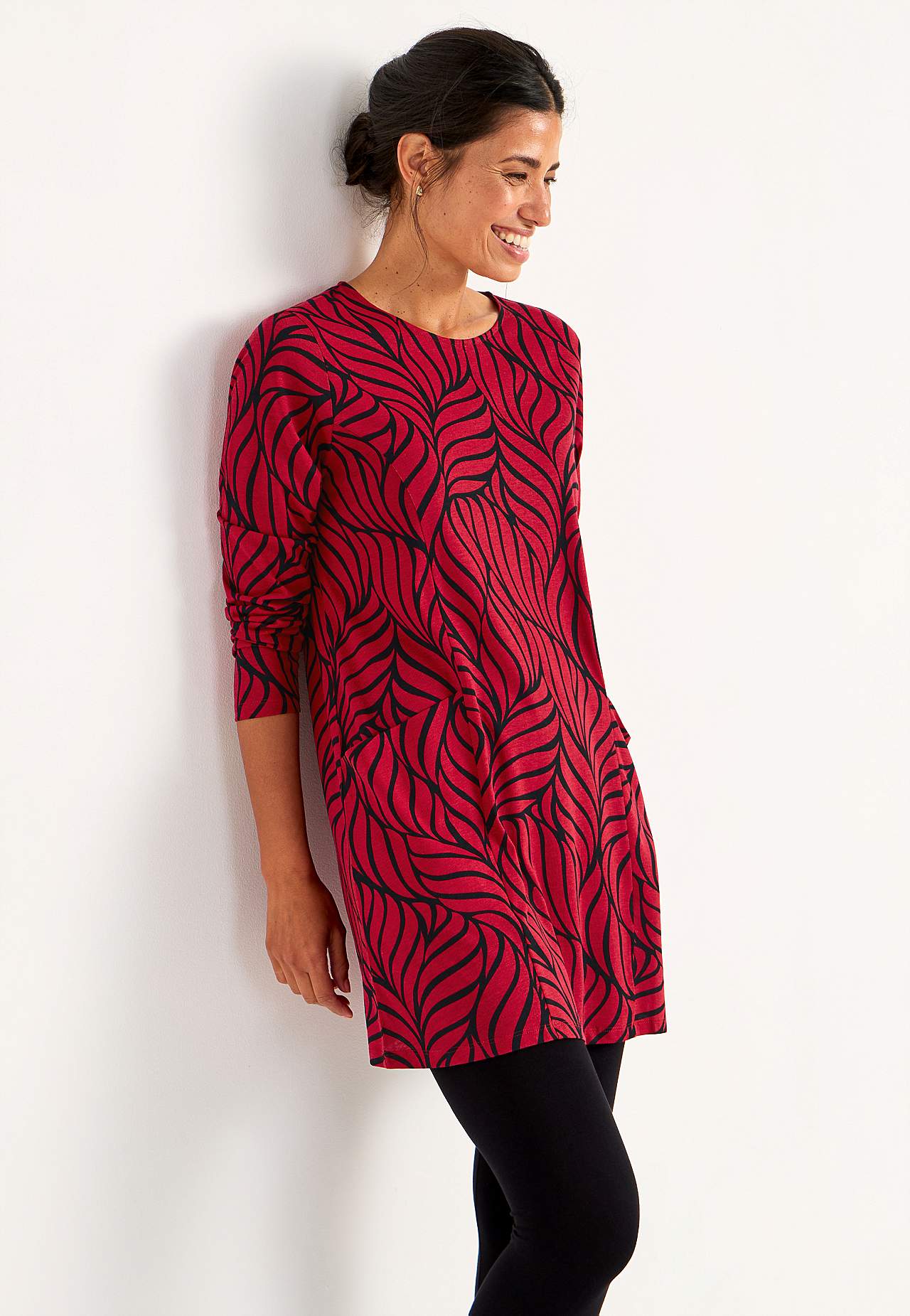 Trikåtunika med fickor