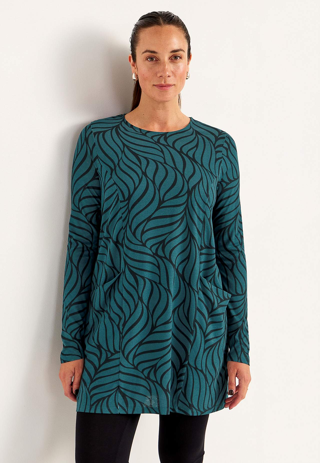 Trikåtunika med fickor