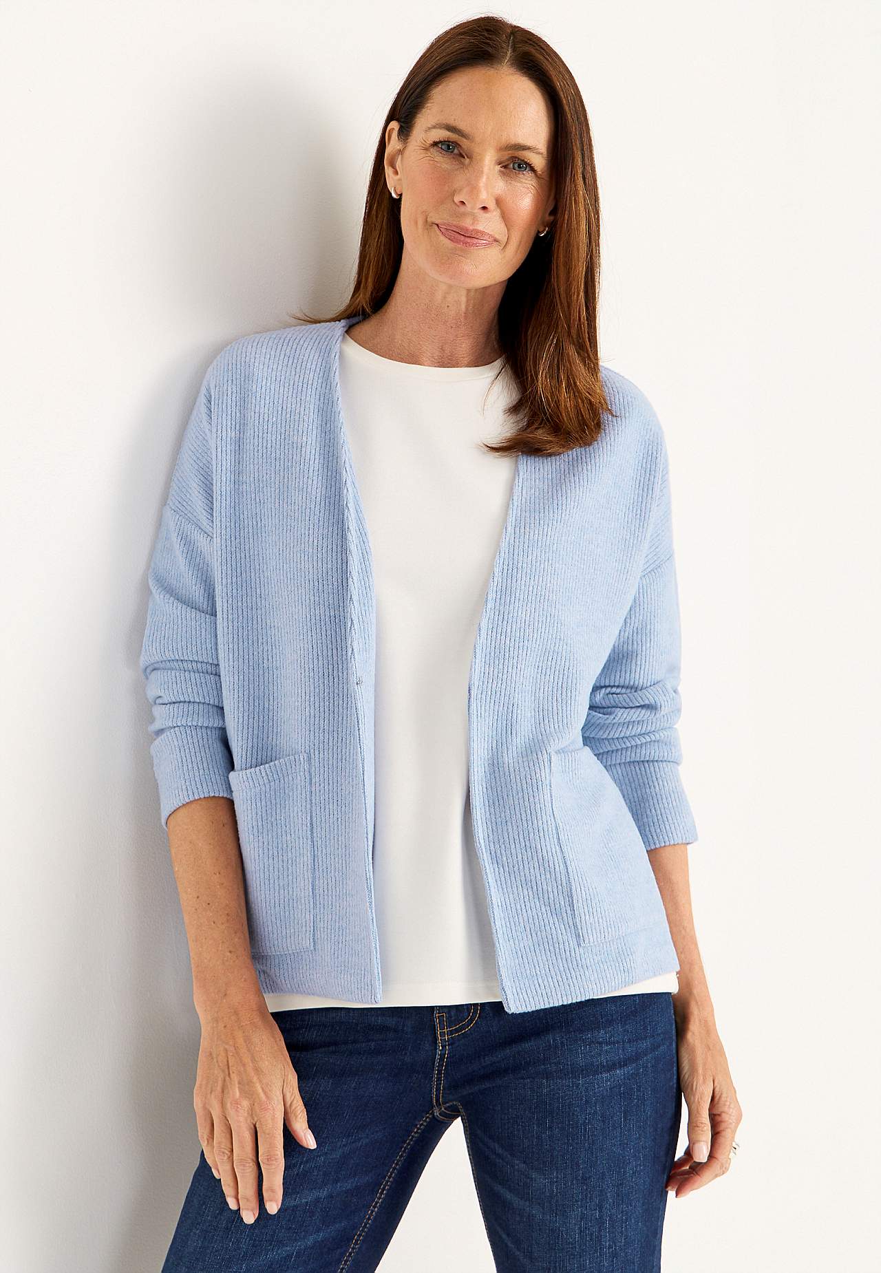 Supermjuk cardigan med fickor