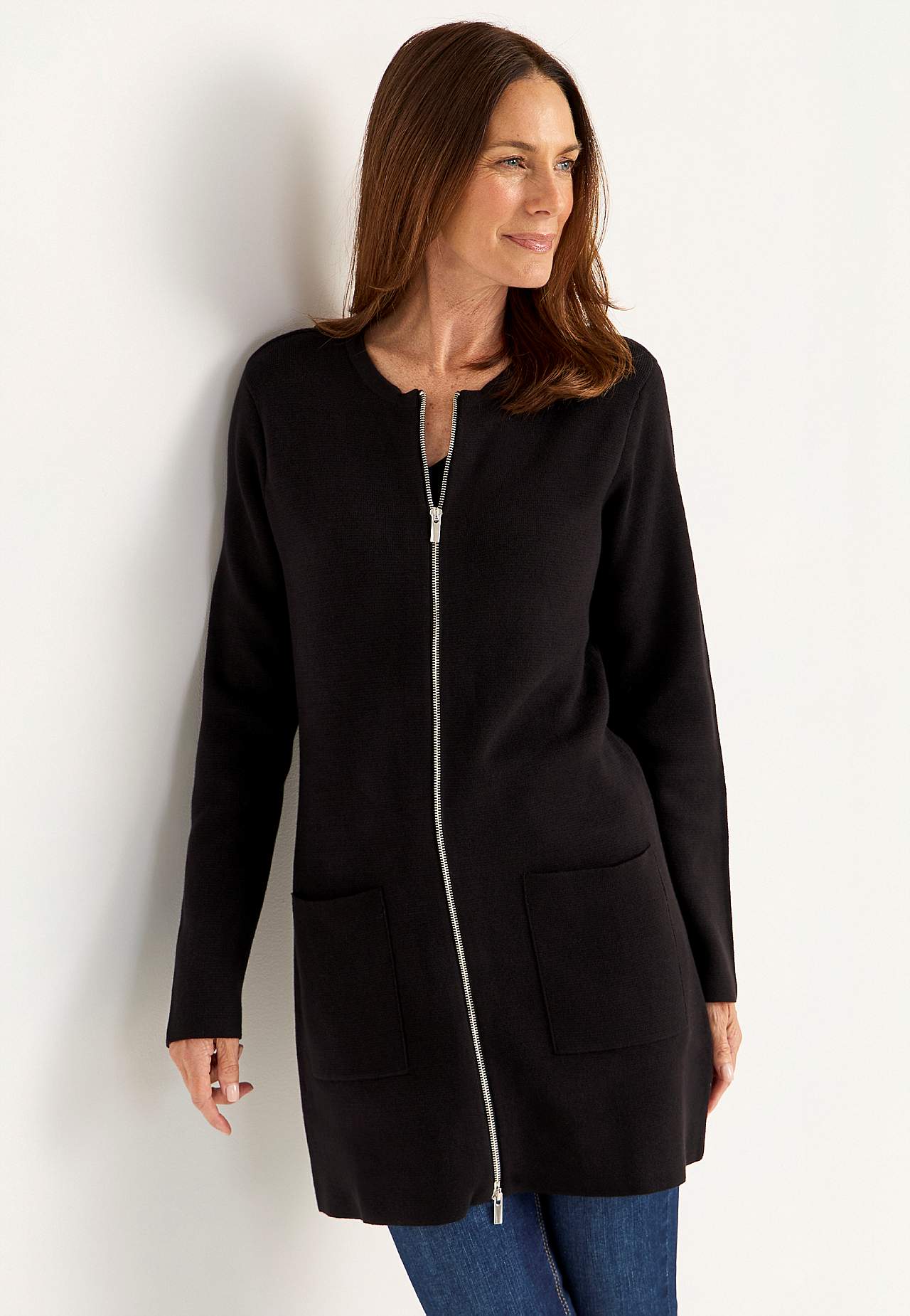 Cardigan med dragkedja