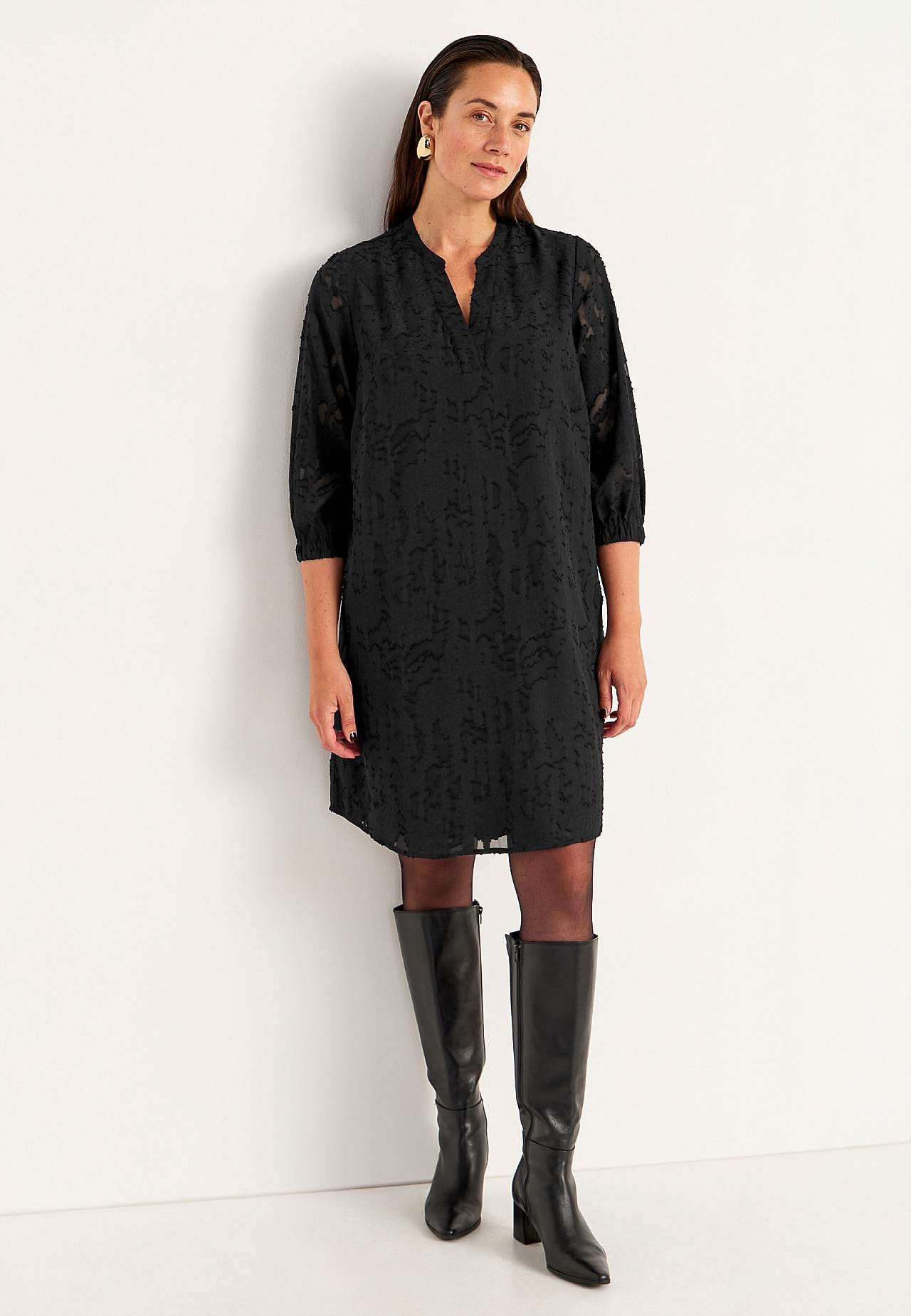 Jacquardvävd, skir klänning