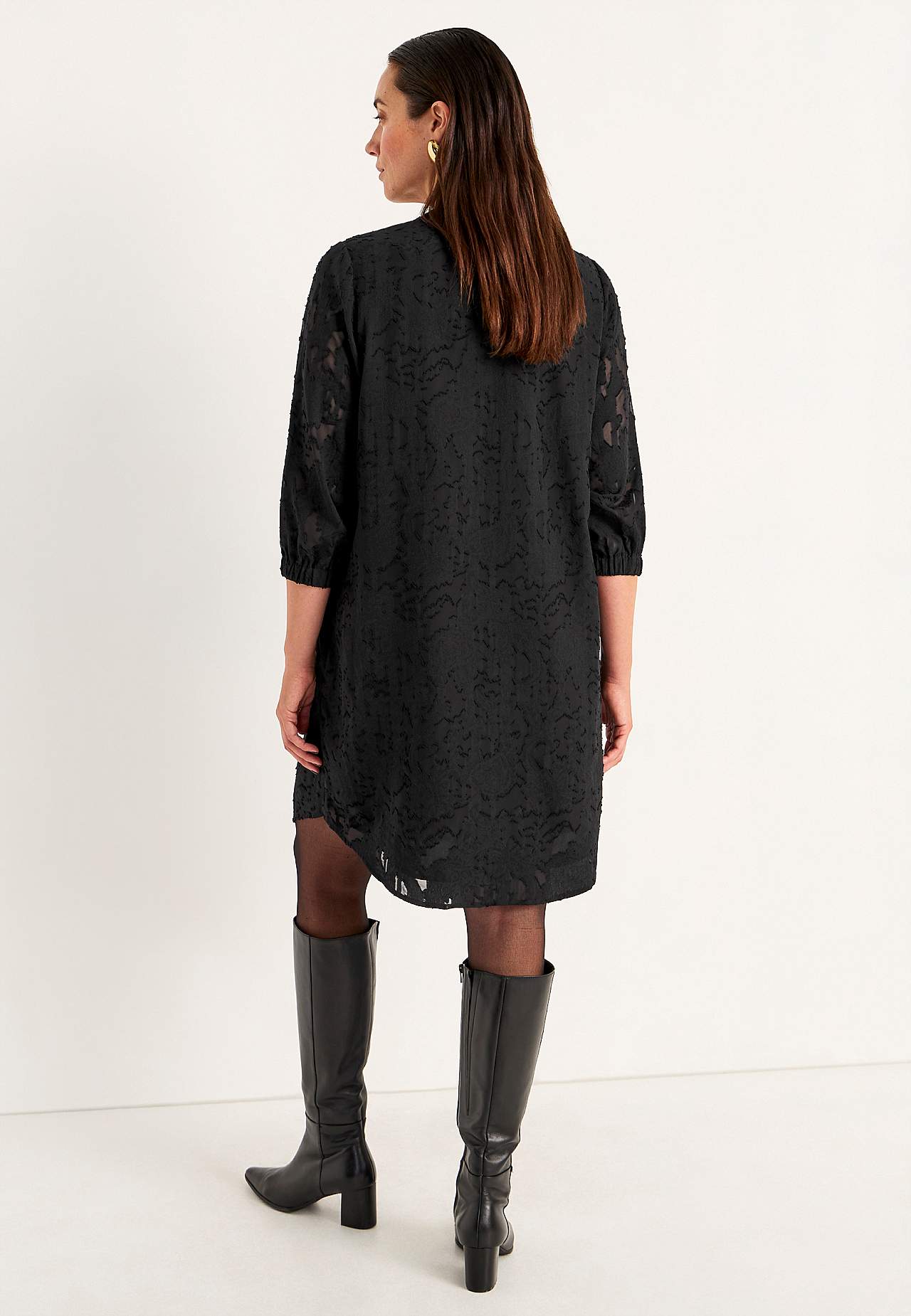 Jacquardvävd, skir klänning