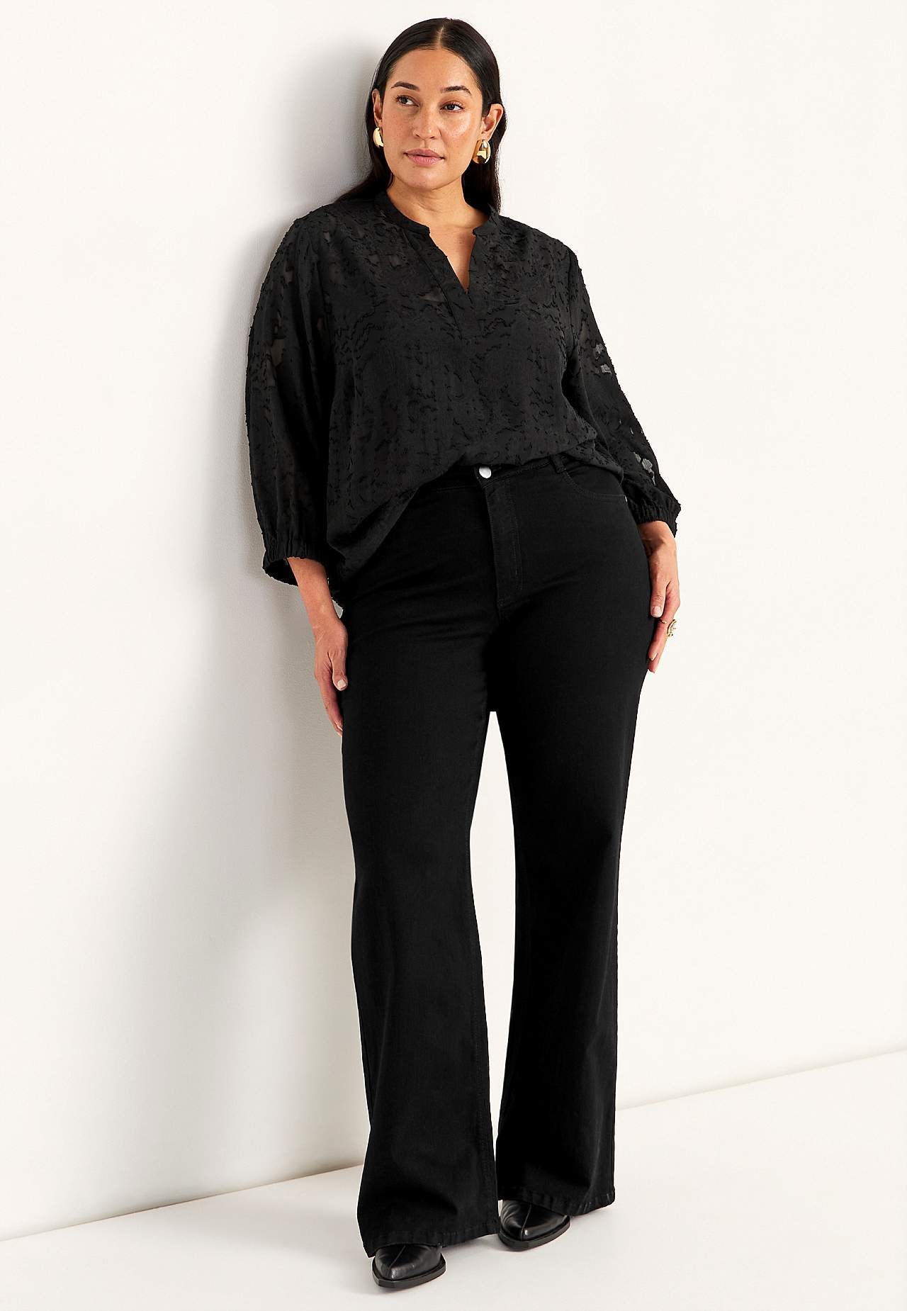 Jacquardvävd, skir blus