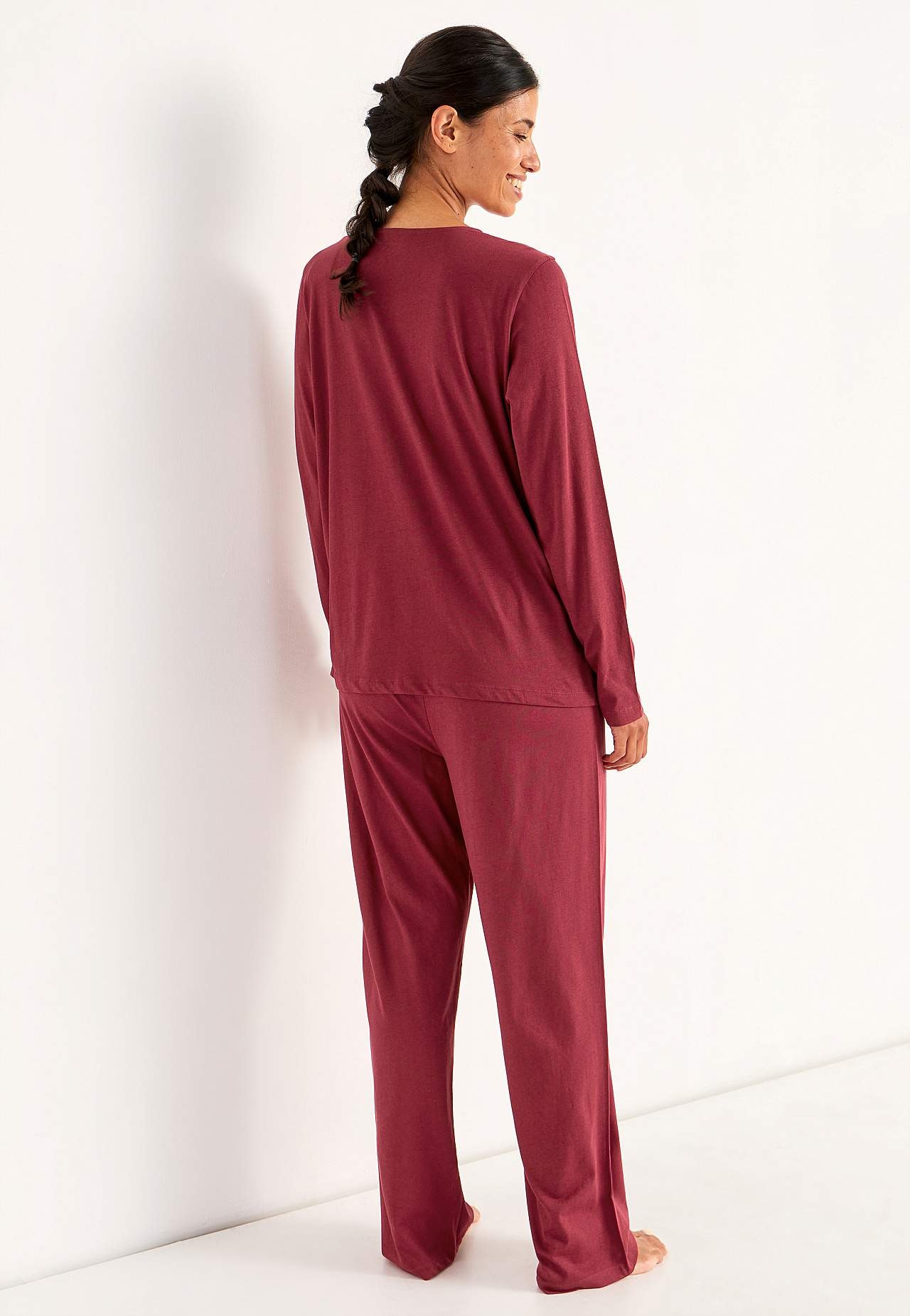 Tvådelad pyjamas med spetskant