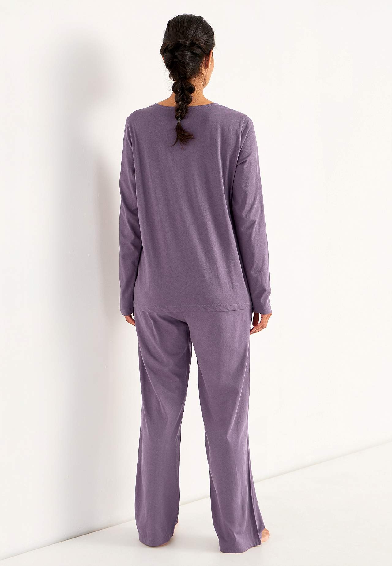 Tvådelad pyjamas med spetskant