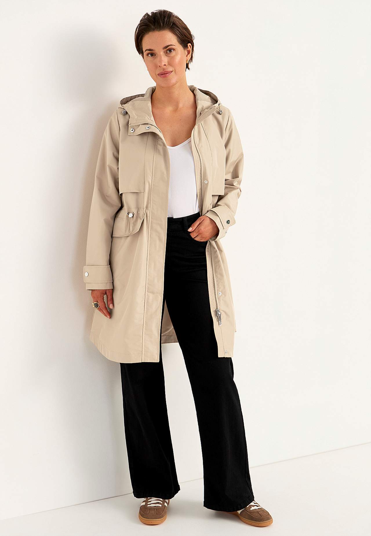 Stilren, fodrad parkas