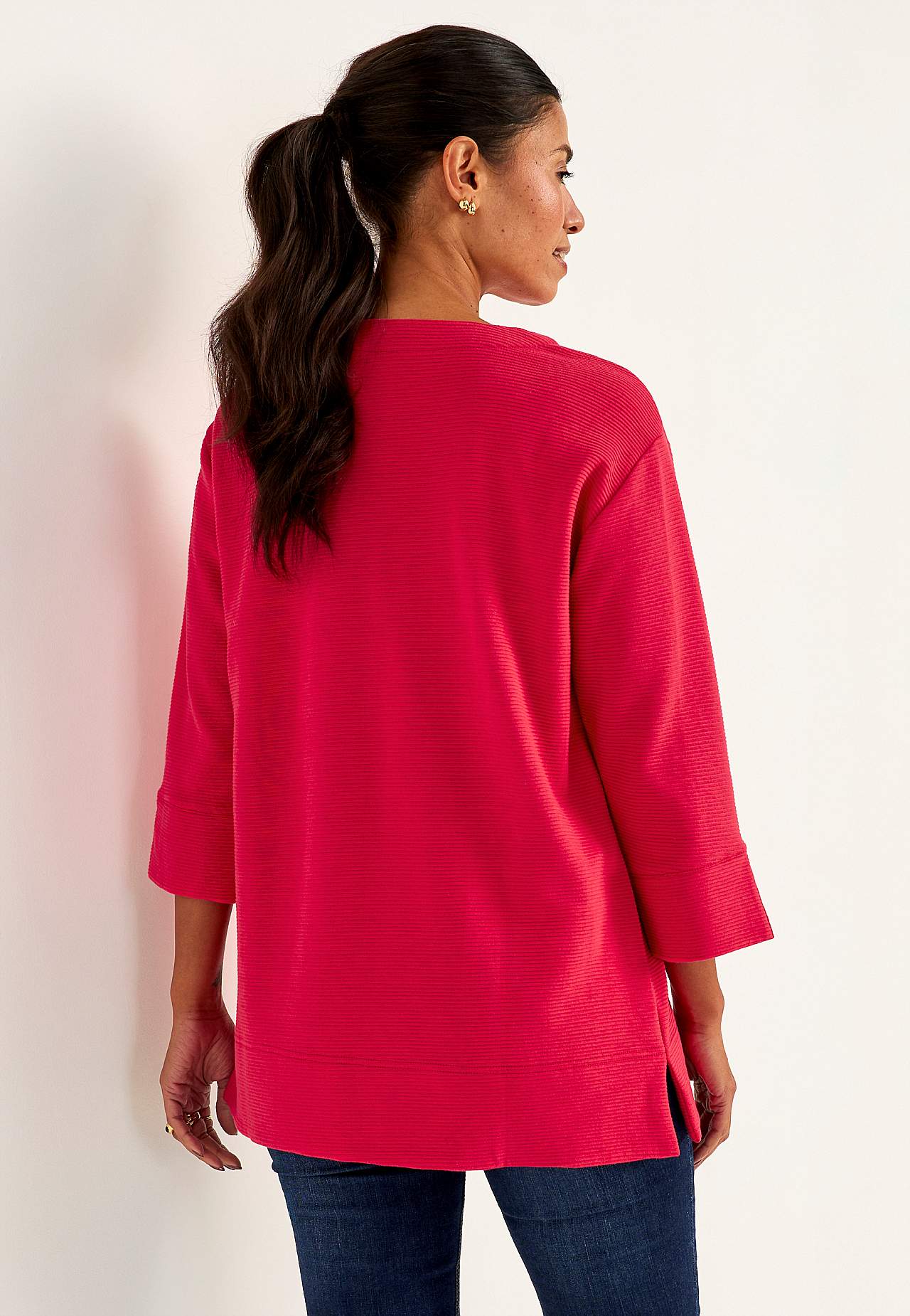 Trikåtunika med slitsar