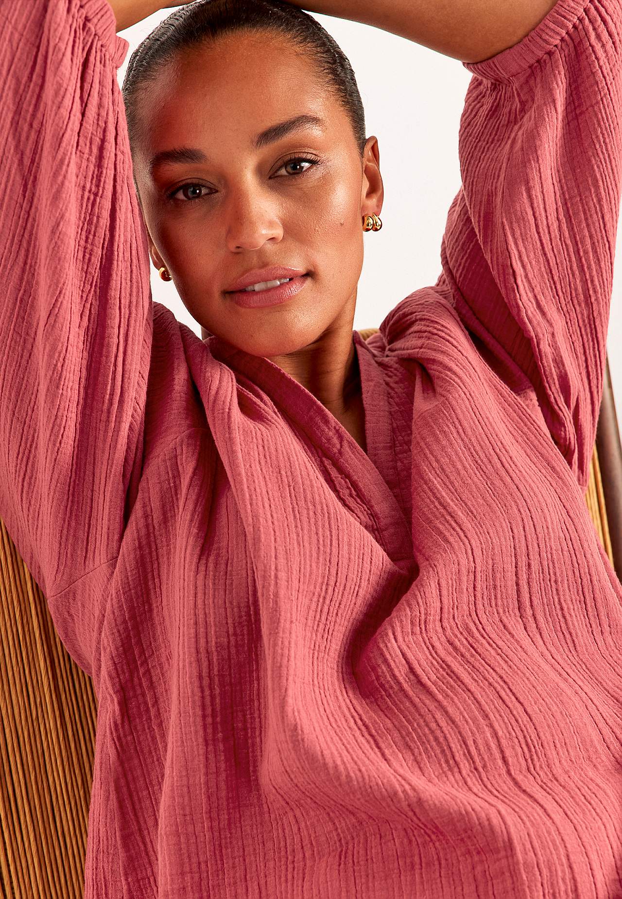 Tunika i krinklad bomull