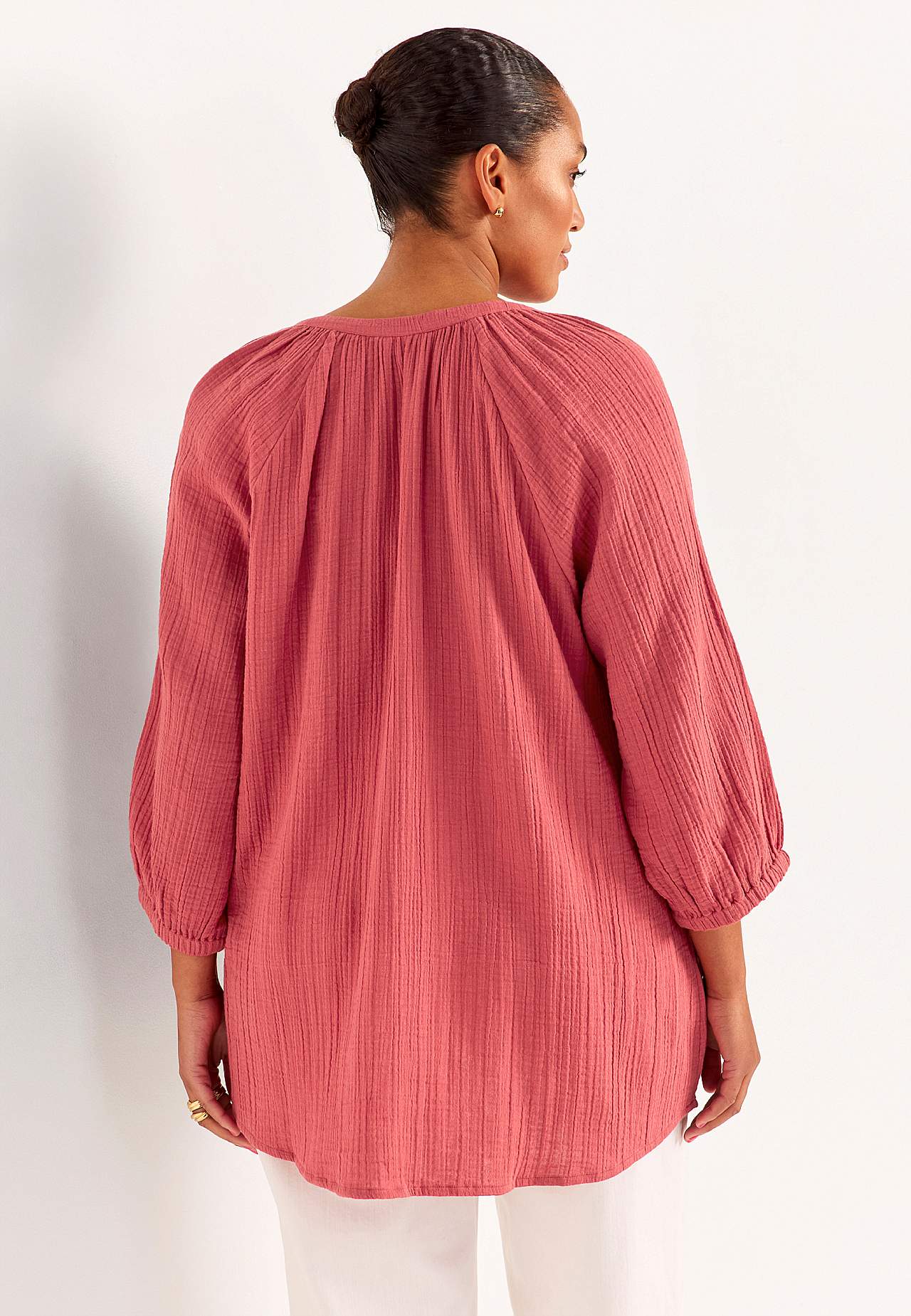 Tunika i krinklad bomull