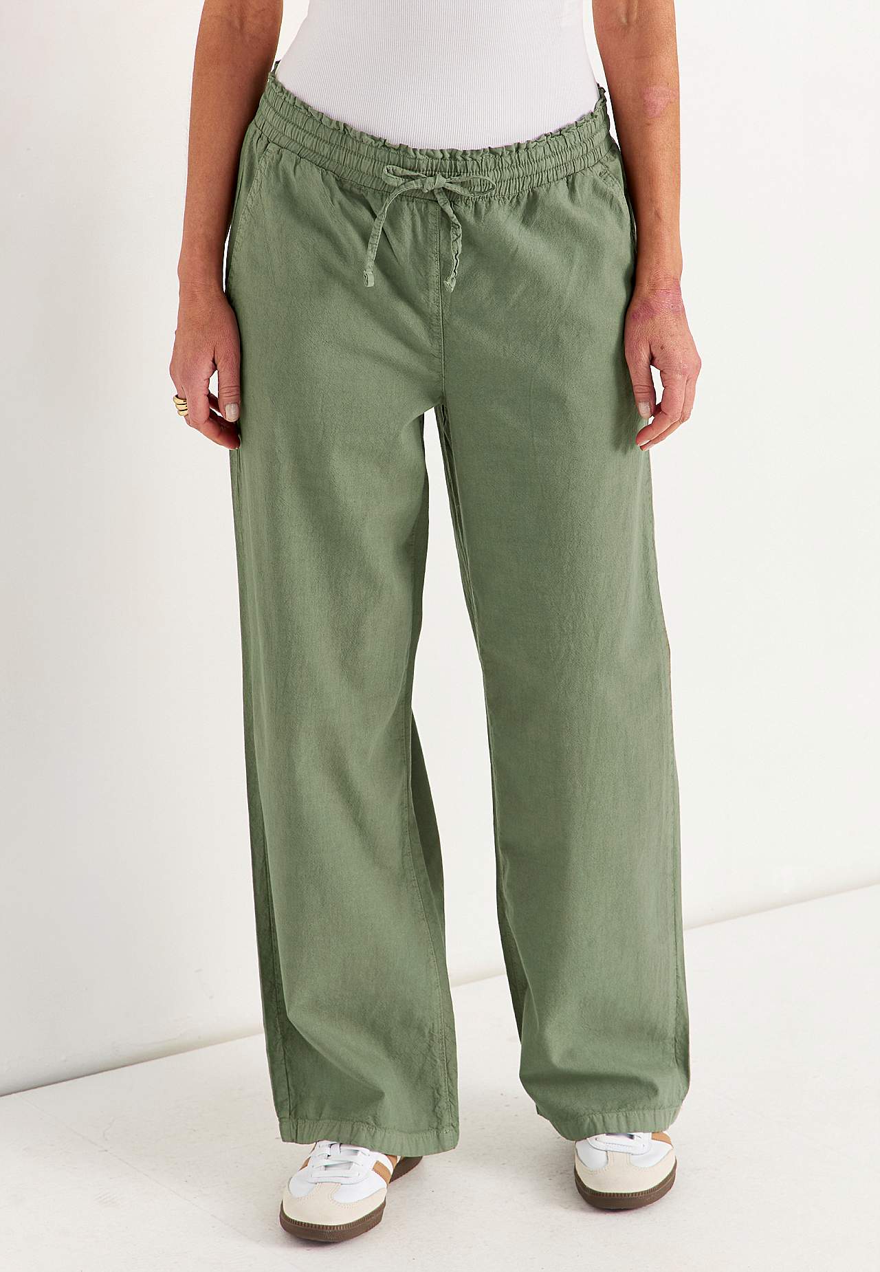 Byxa i tvättad bomull