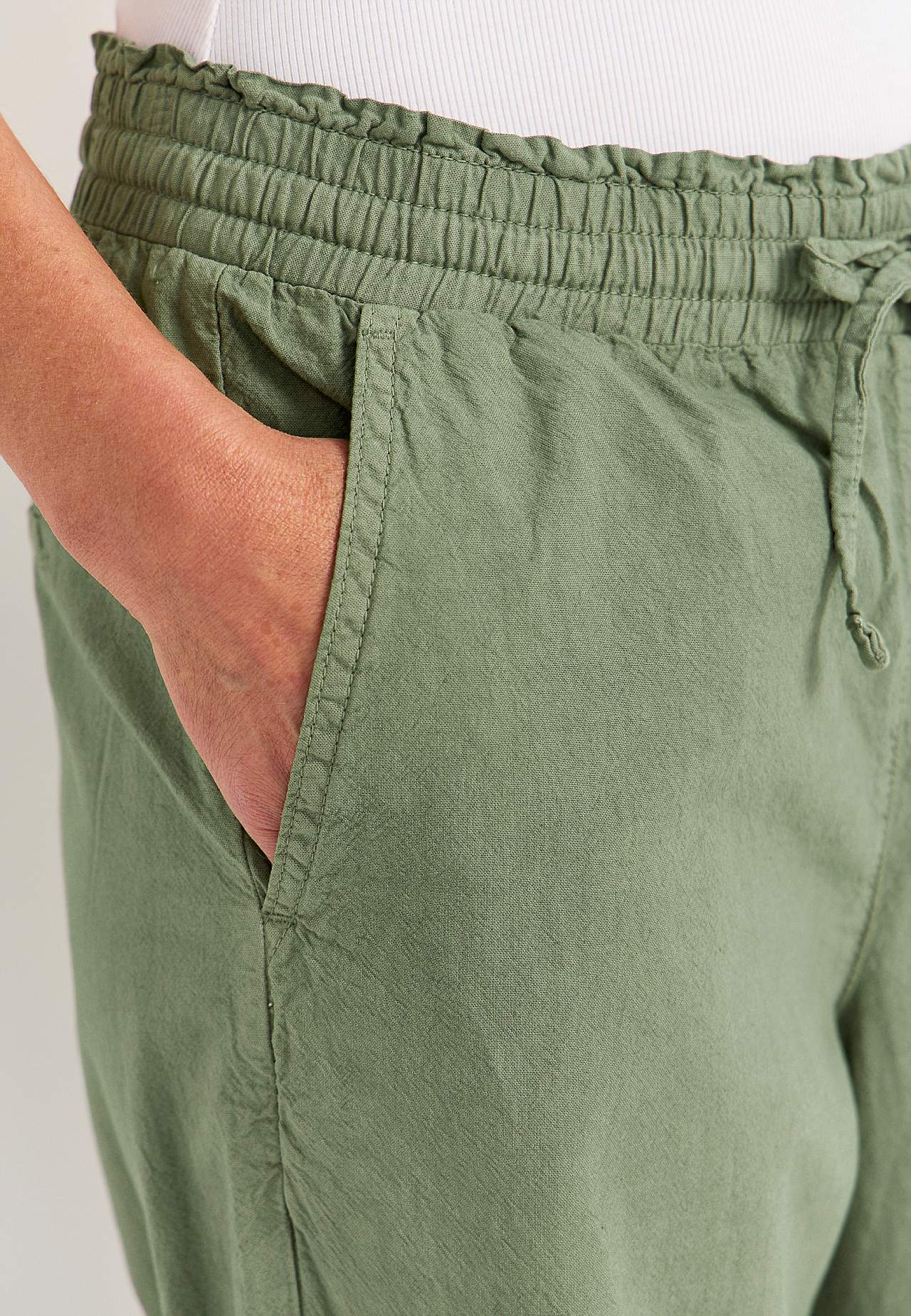 Byxa i tvättad bomull