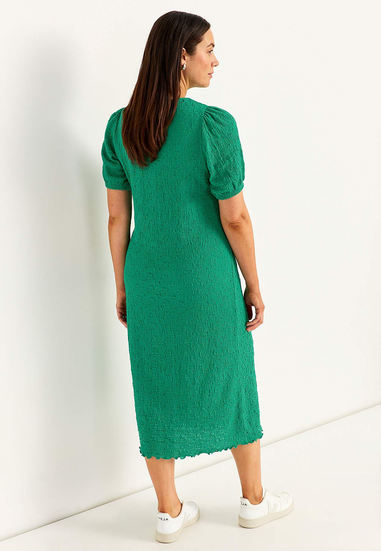 Trikåklänning med struktur