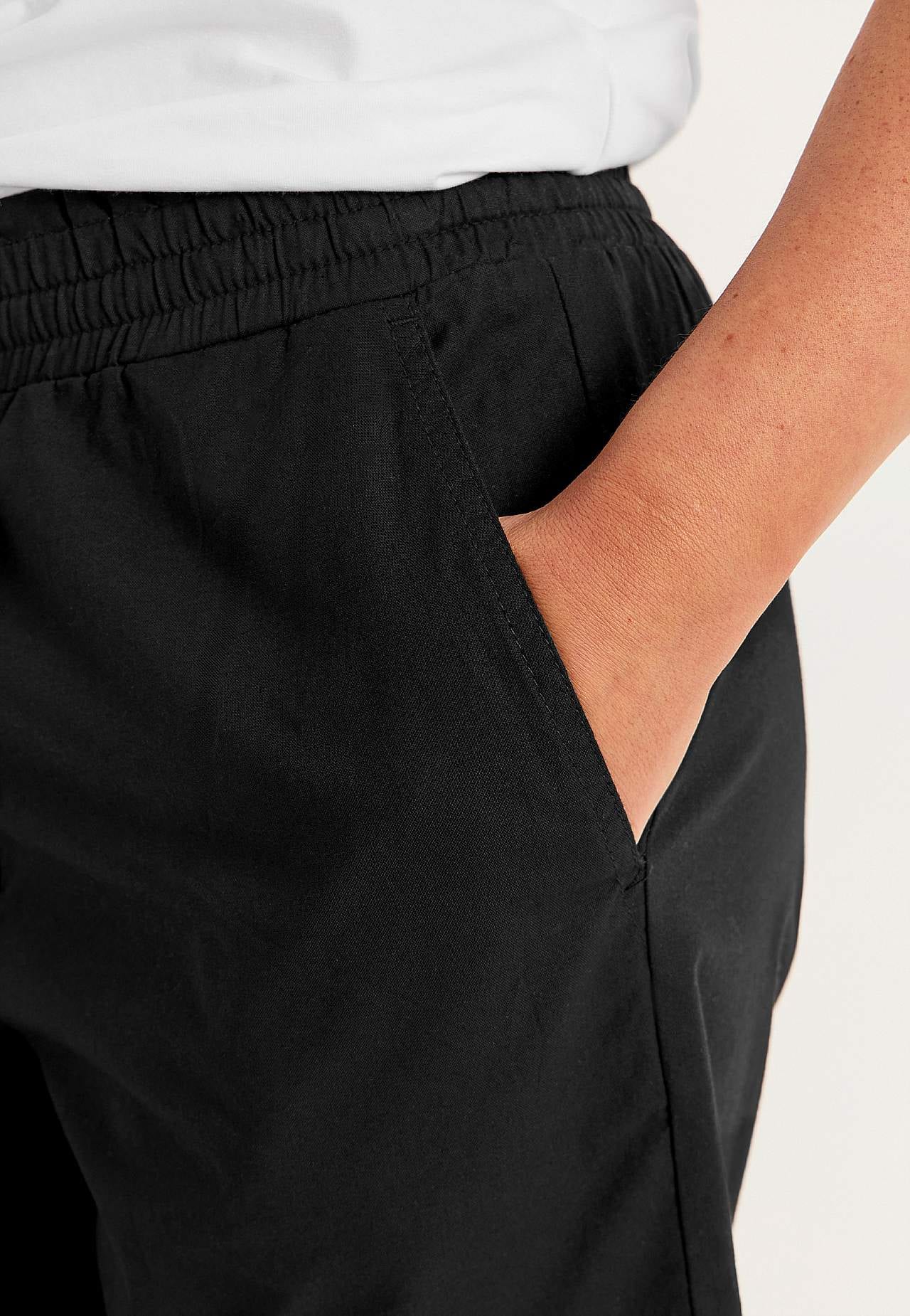 Shorts i tvättad bomull