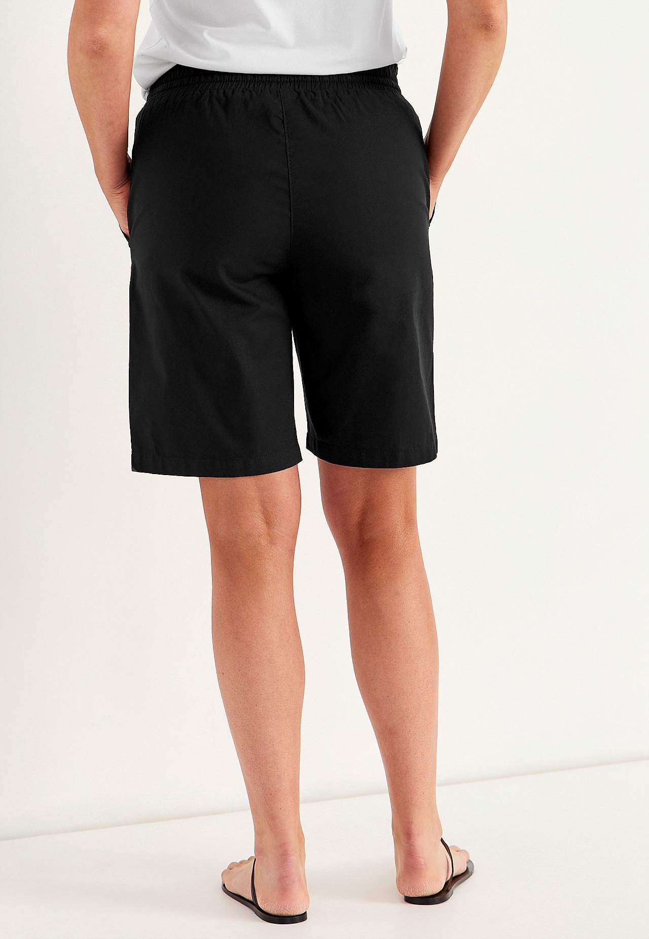 Shorts i tvättad bomull