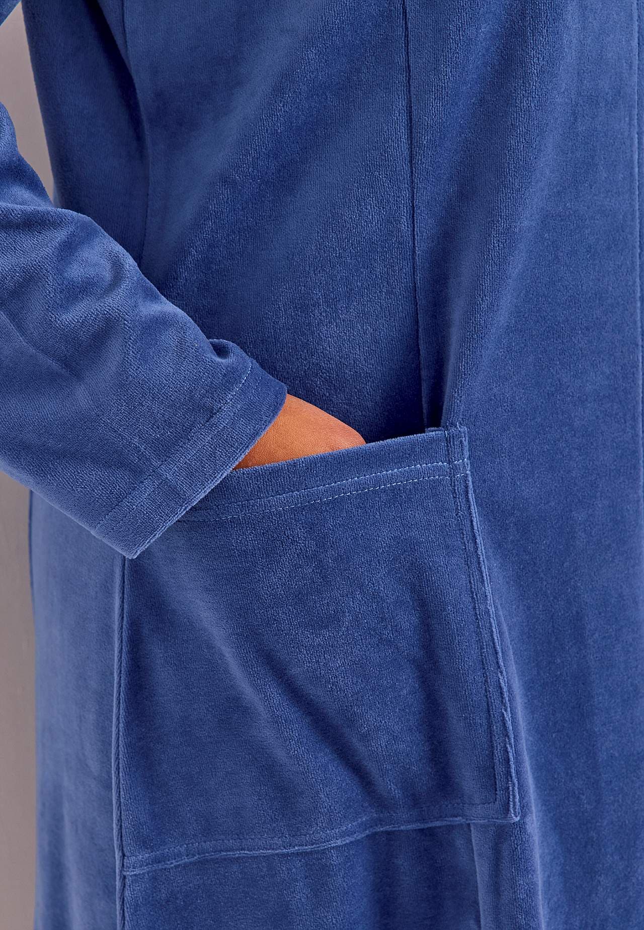 Morgonrock i velour Wilma