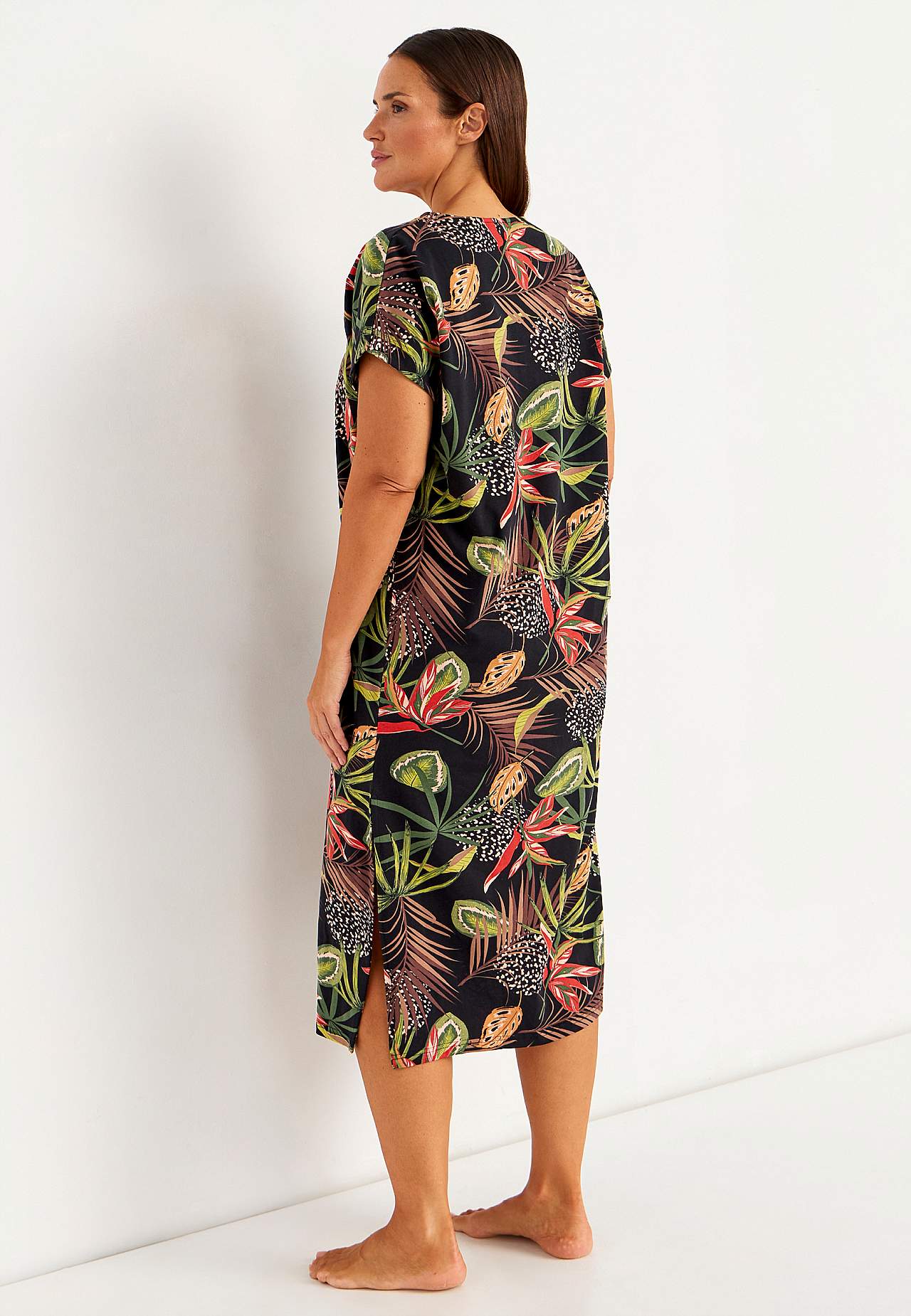 Strandkaftan i trikå