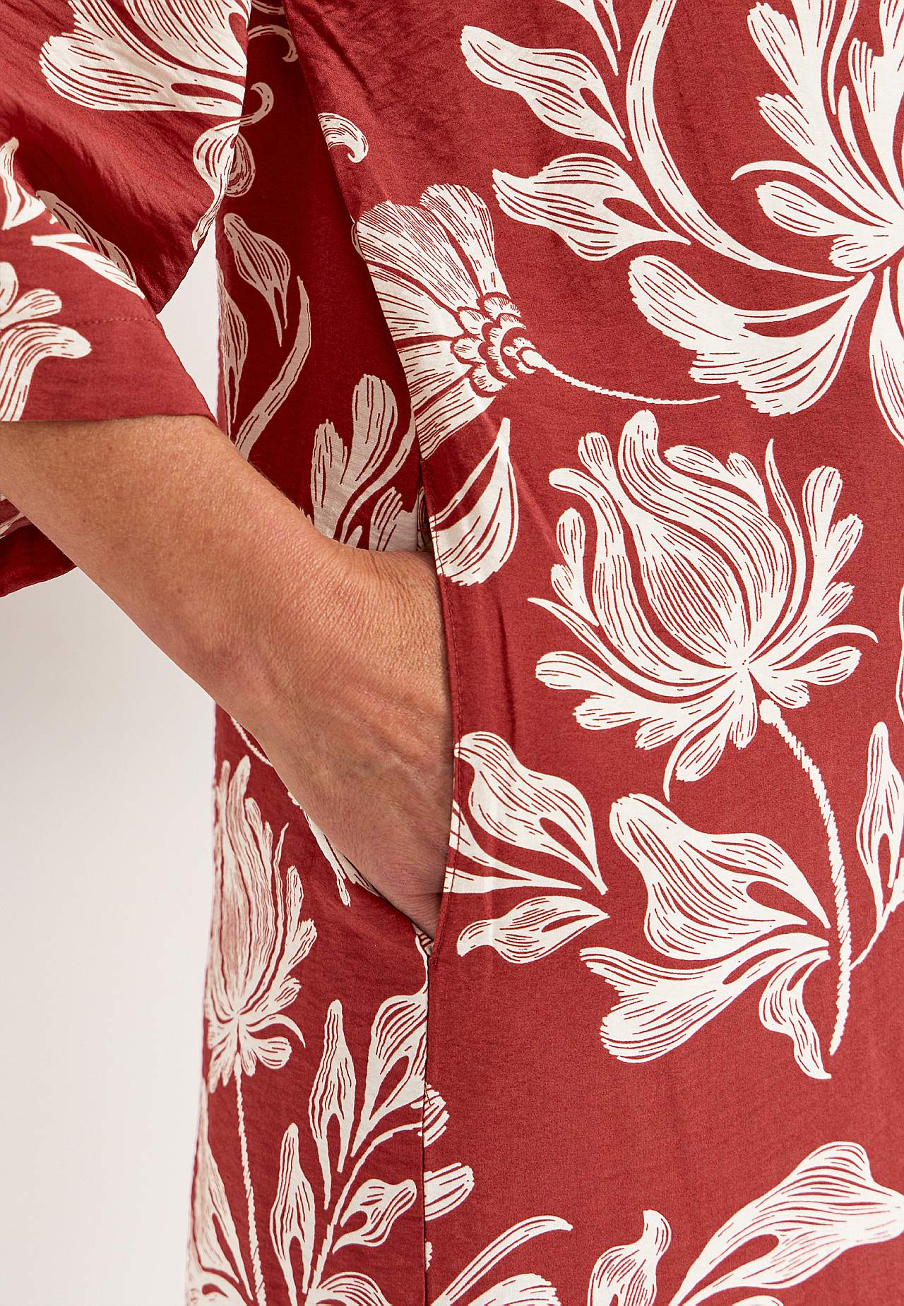 Öppen kaftan med fickor