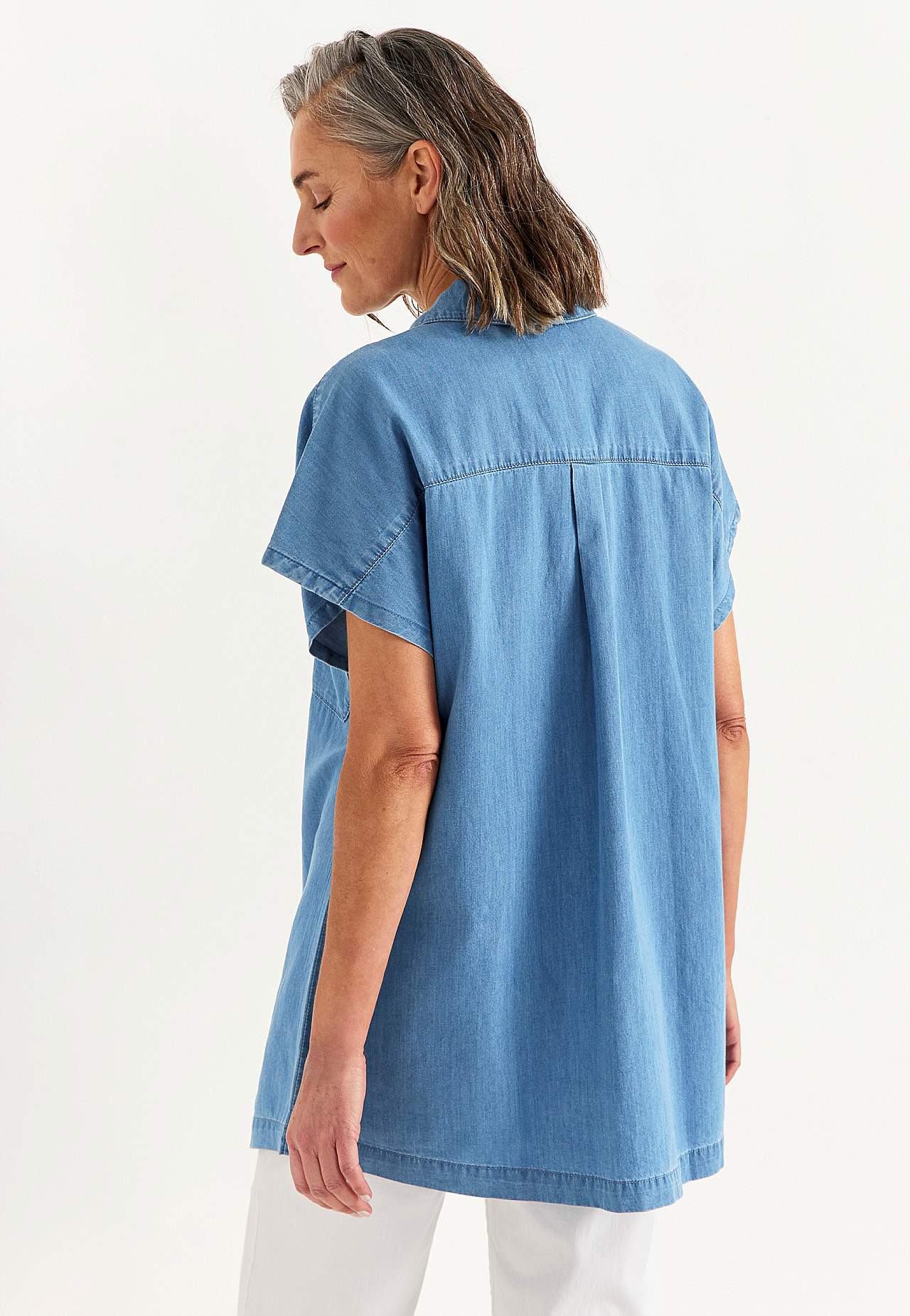 Supermjuk jeanstunika för dam