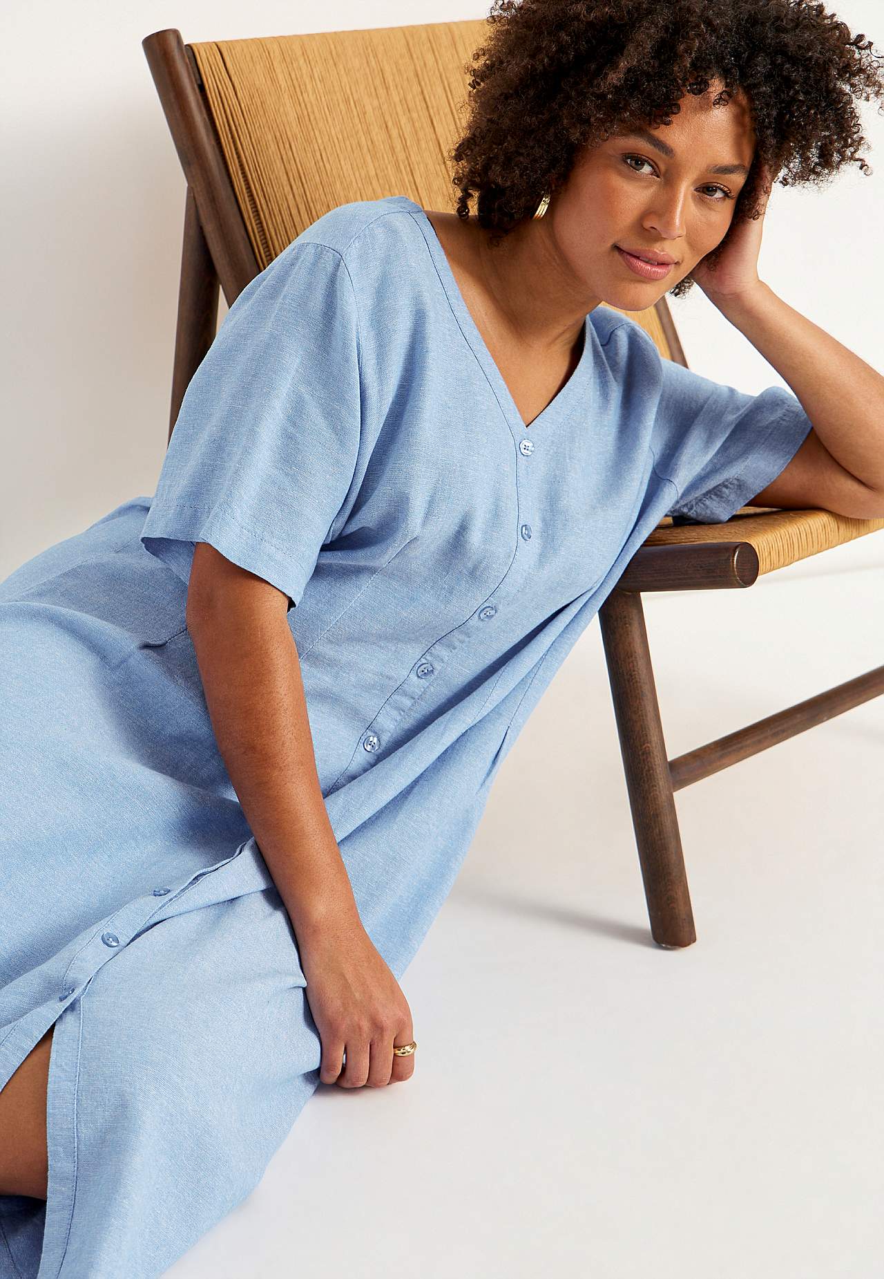 Linneklänning med härlig vidd