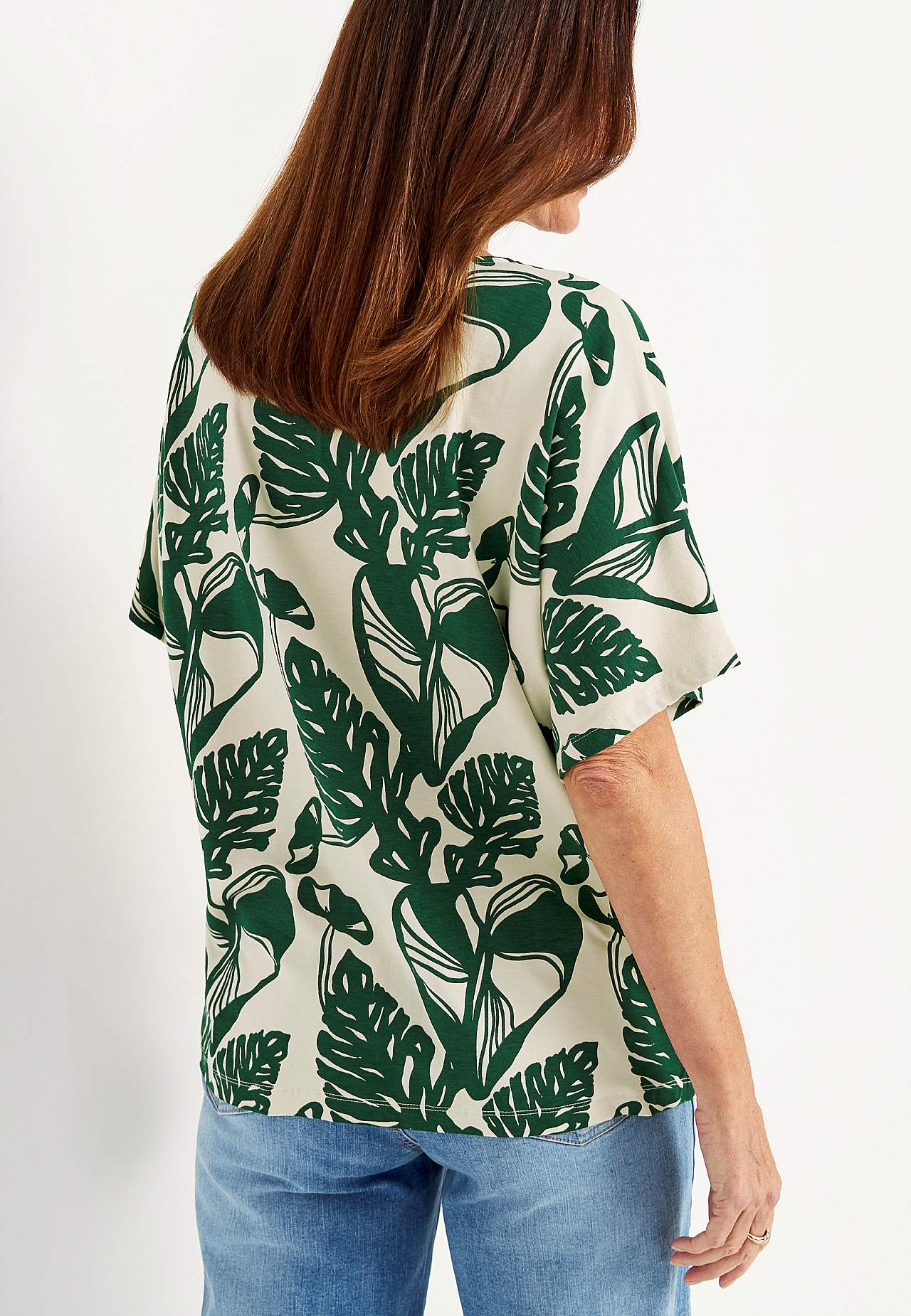 Žerzejový top s rukávem ve stylu kimono