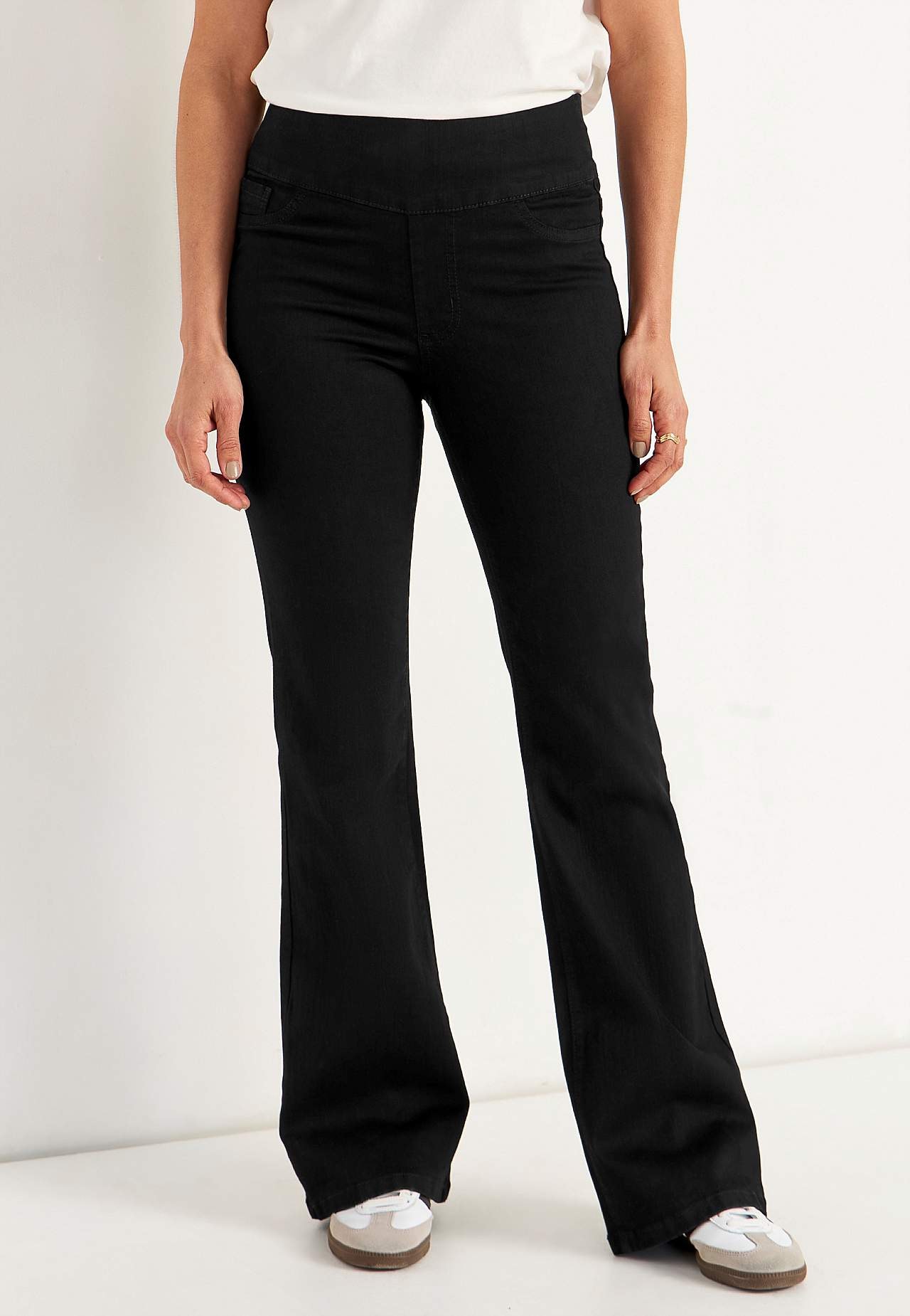 Stretchiga jeggings bootcut - två längder
