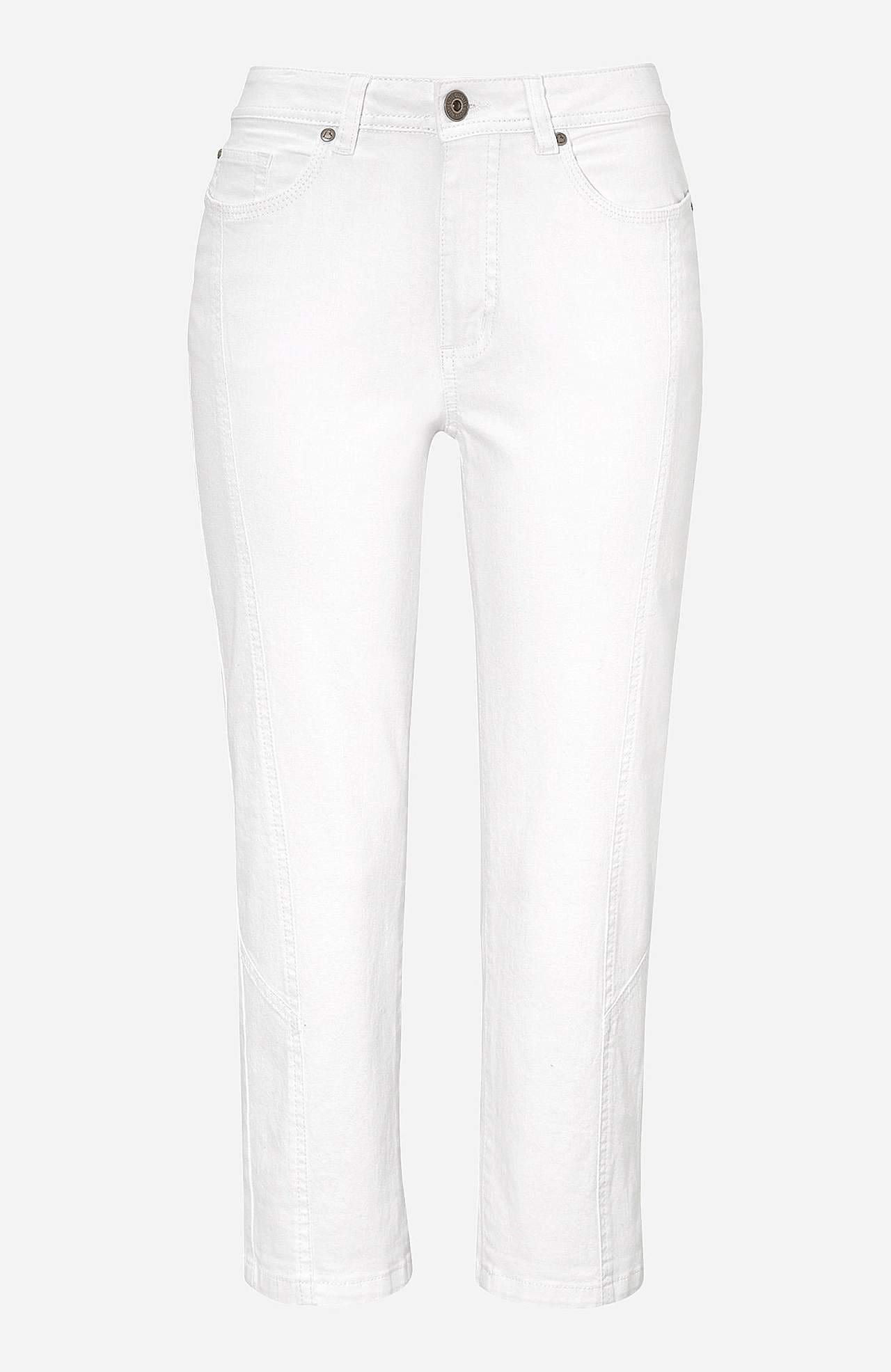 Caprijeans med femficksdesign