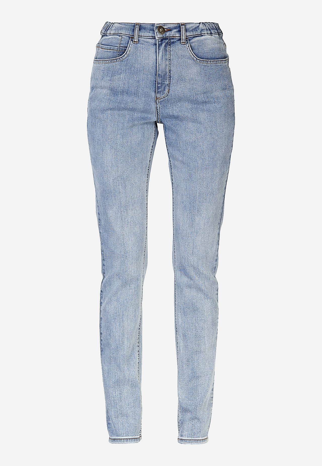 Jeans med resår i sidorna