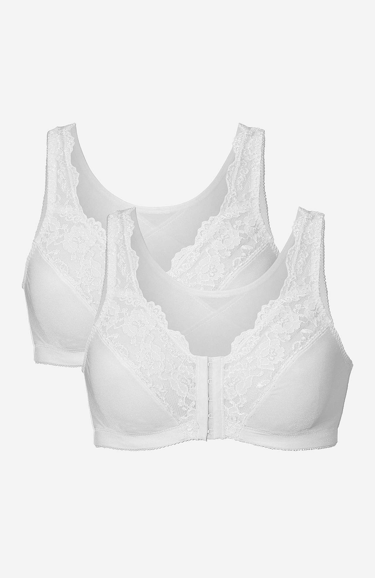 Framknäppt mjuk-bh 2-pack