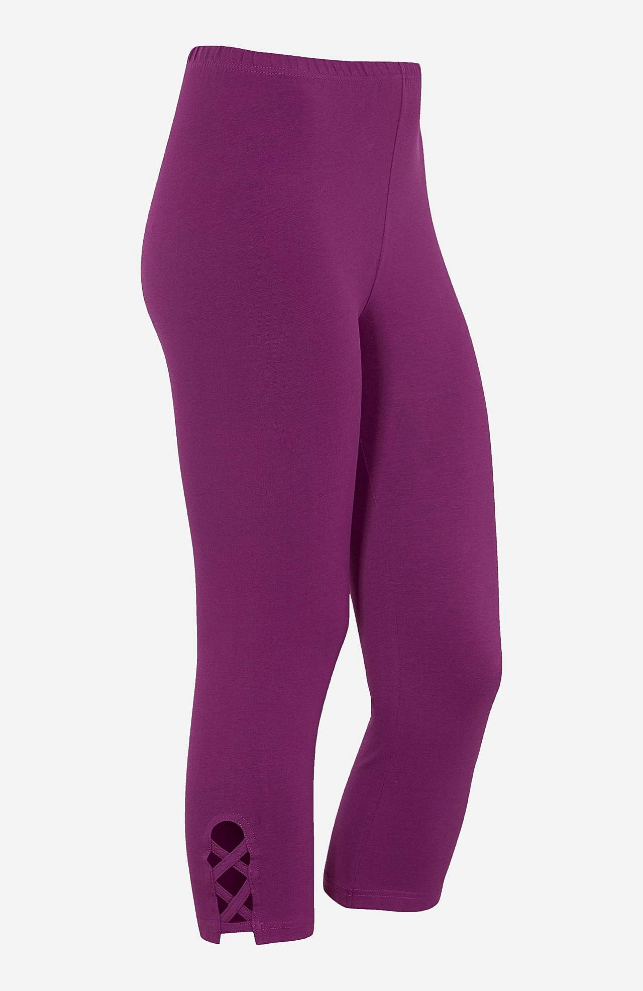 Caprileggings med fina detaljer 2-pack