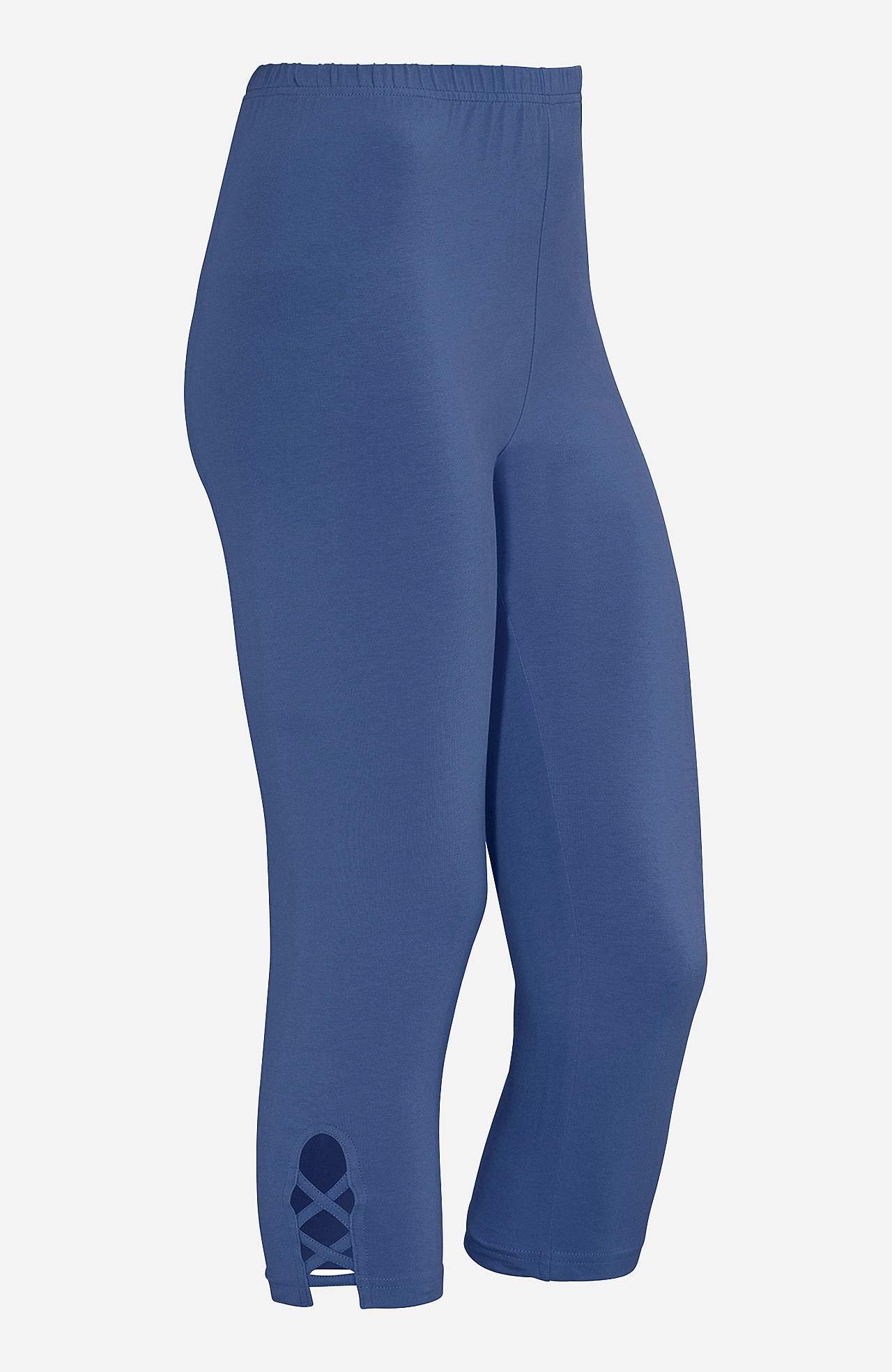Caprileggings med fina detaljer 2-pack