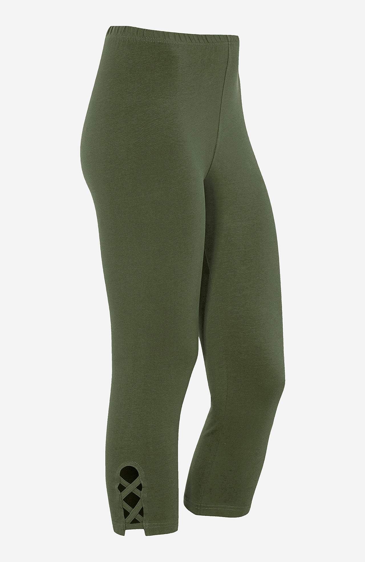 Caprileggings med fina detaljer 2-pack