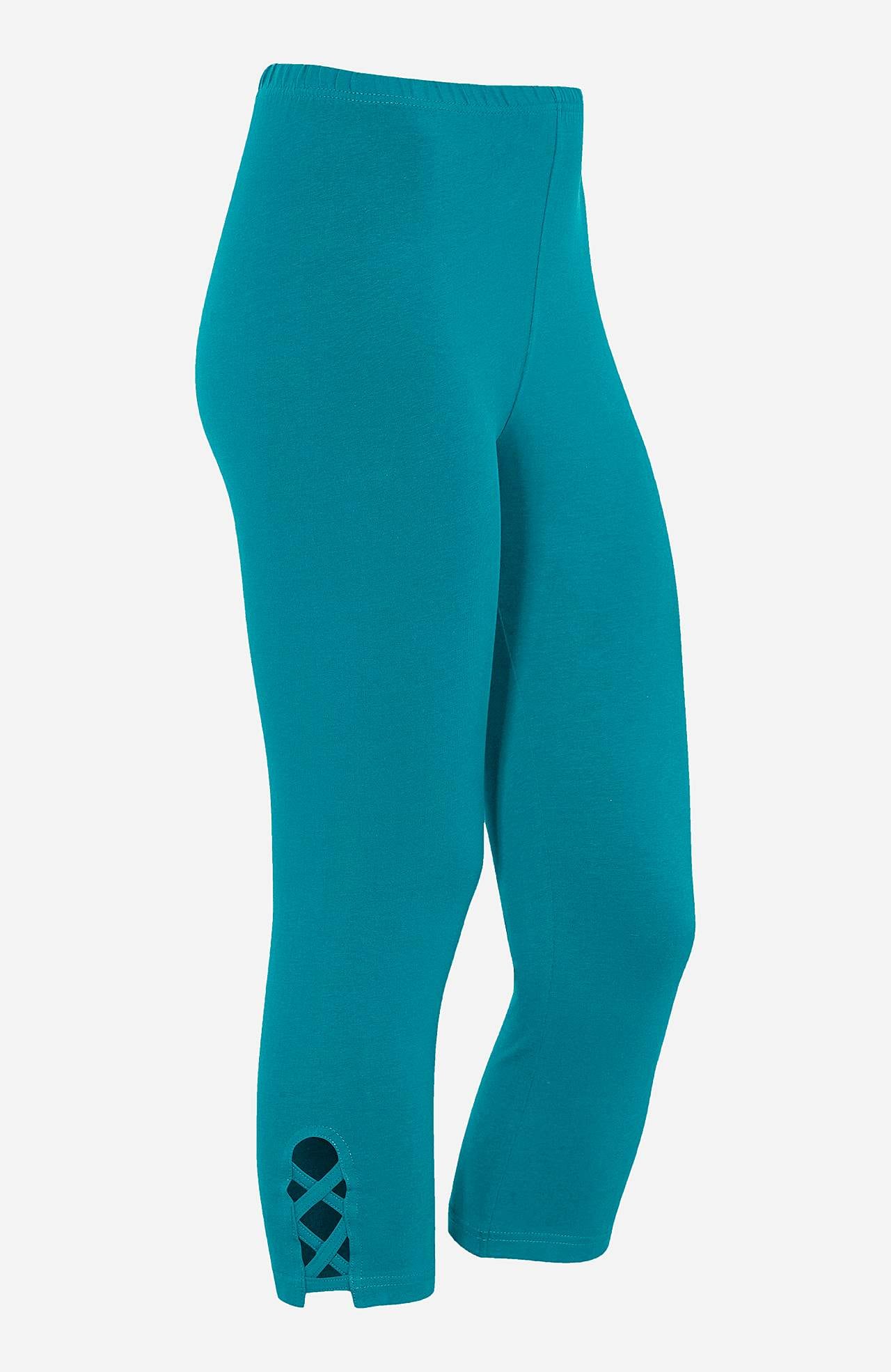 Caprileggings med fina detaljer 2-pack
