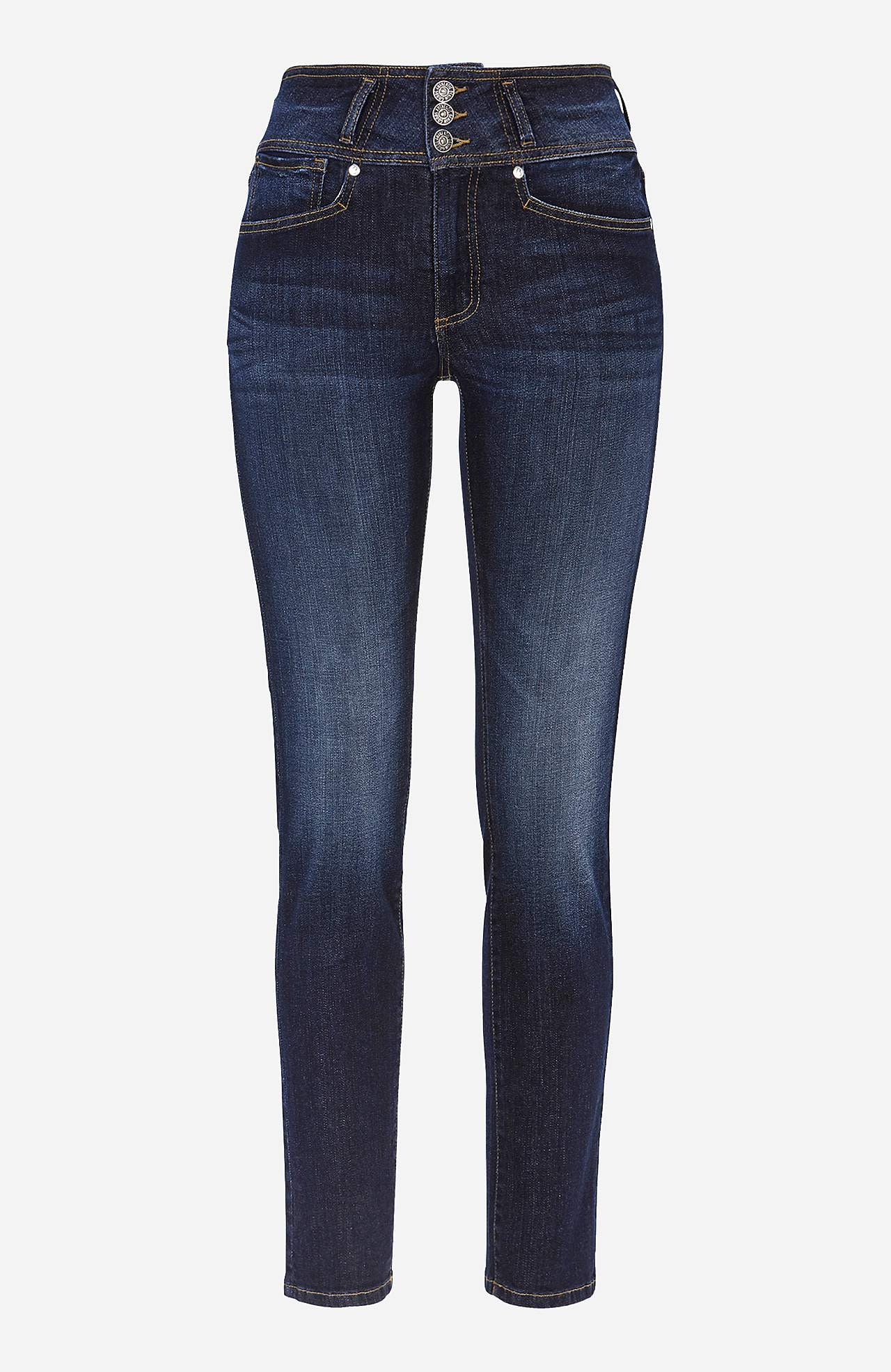 Raka jeans med hög midja