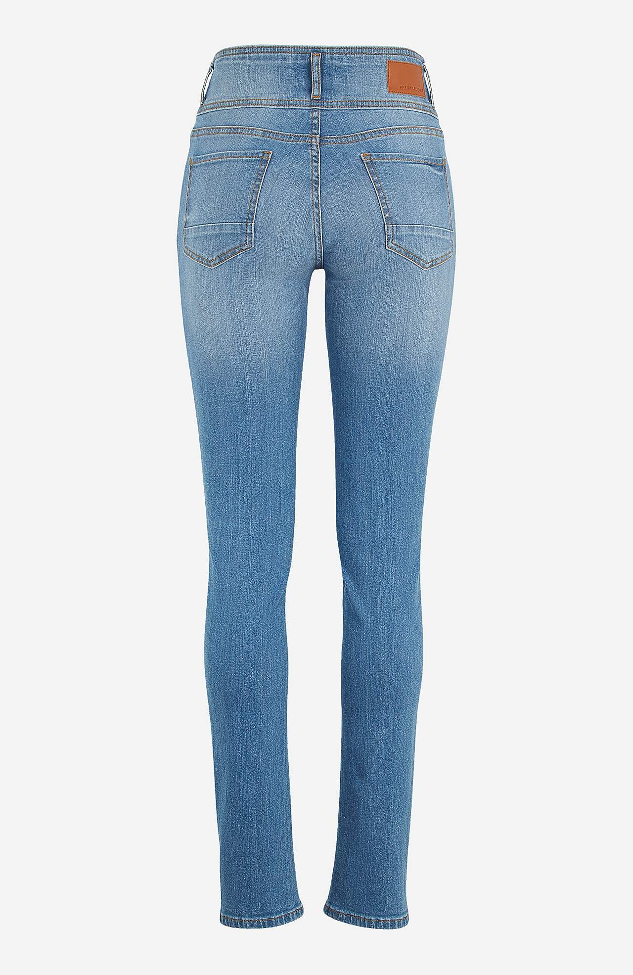 Raka jeans med hög midja