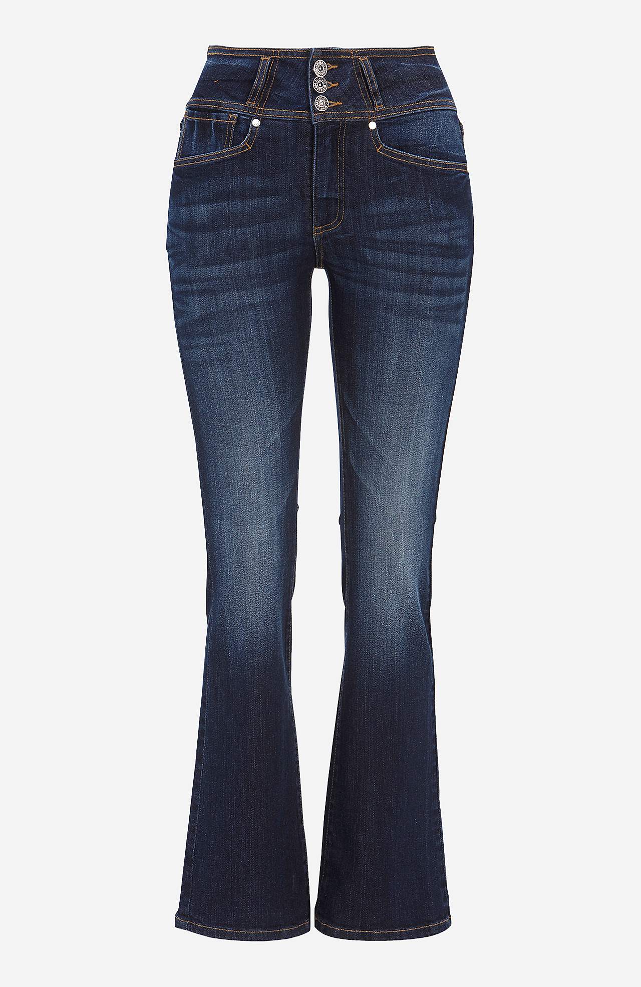Bootcut jeans med hög midja
