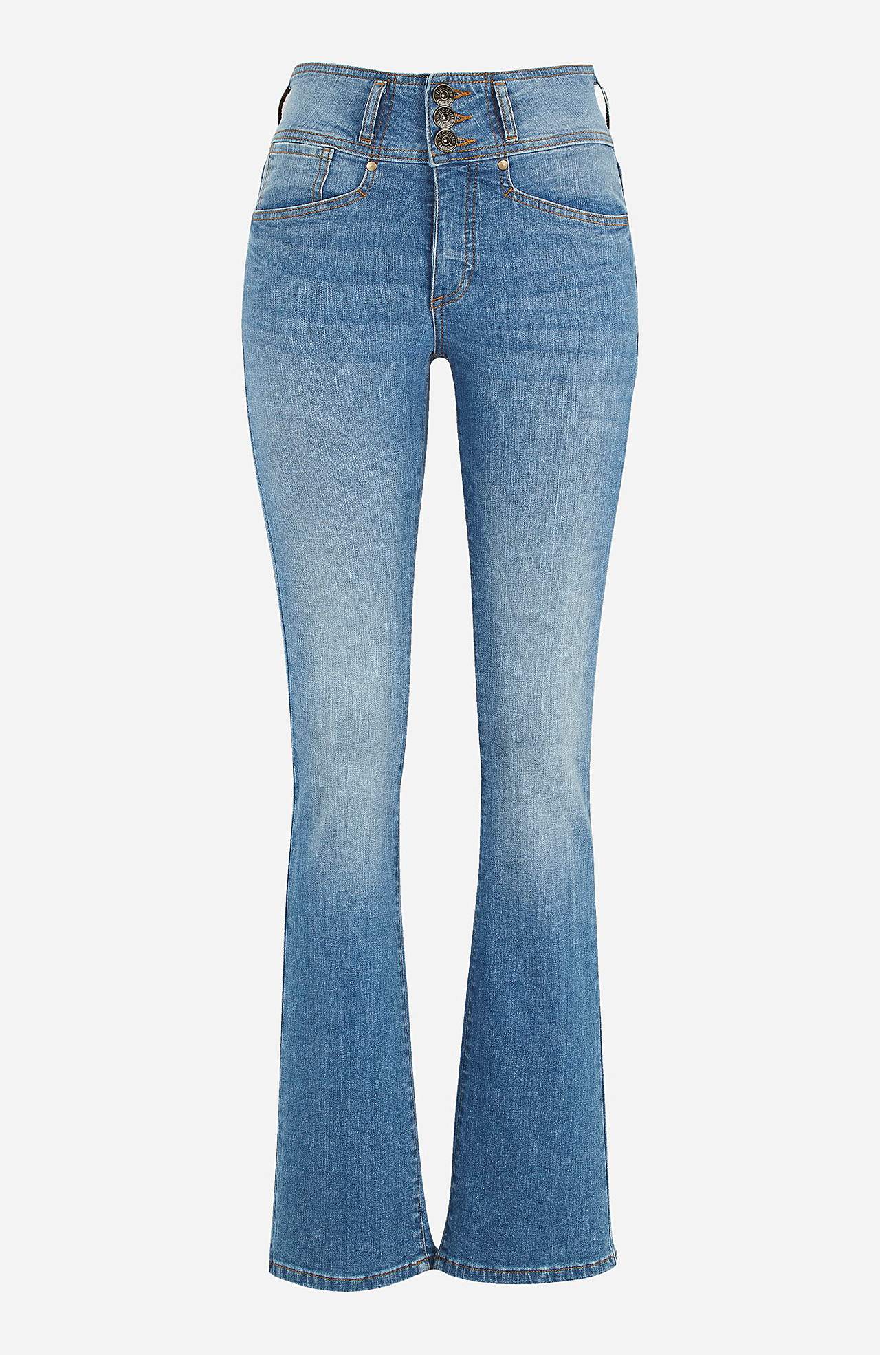 Bootcut jeans med hög midja