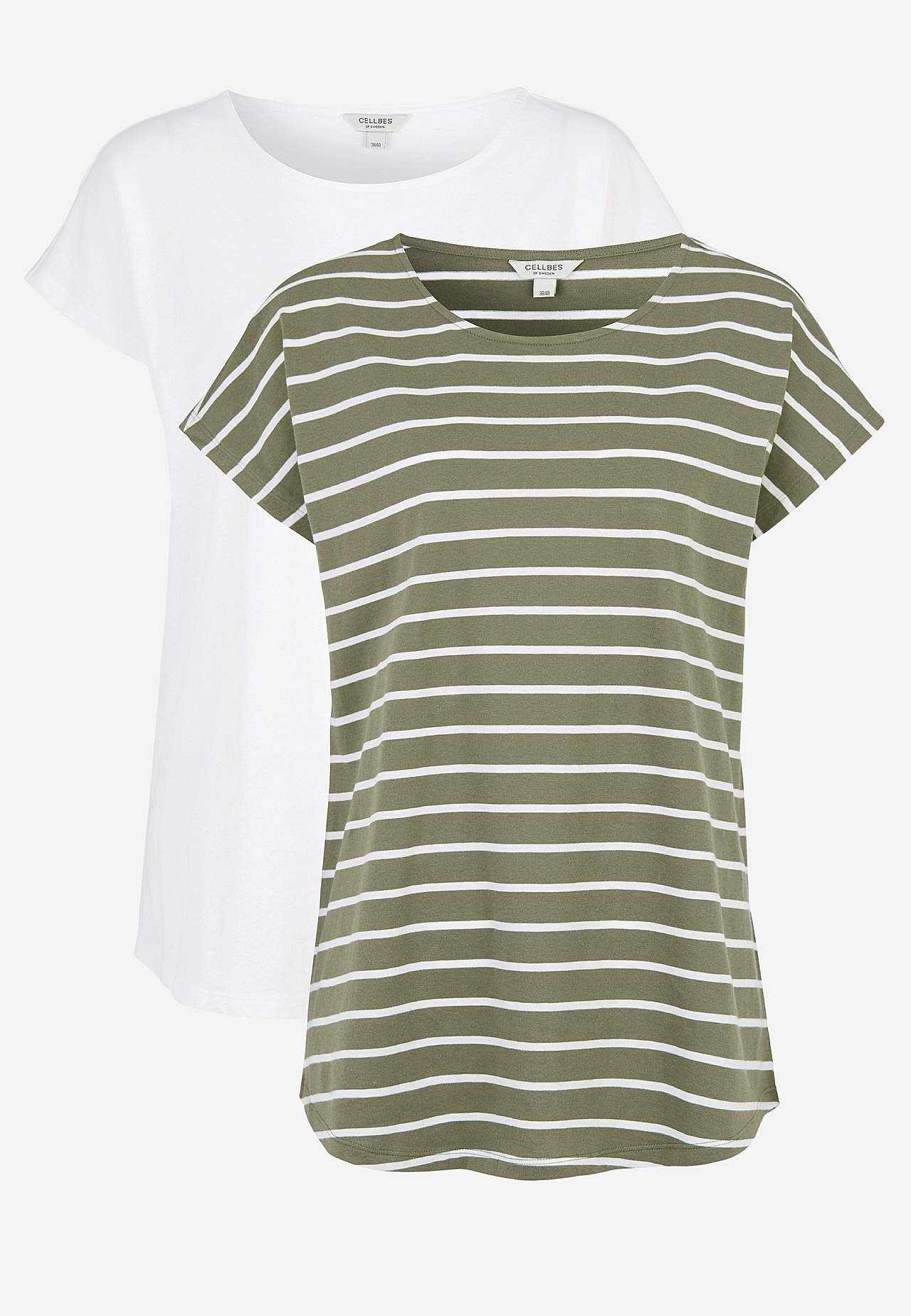 Trikåtoppar med holkärmar 2-pack