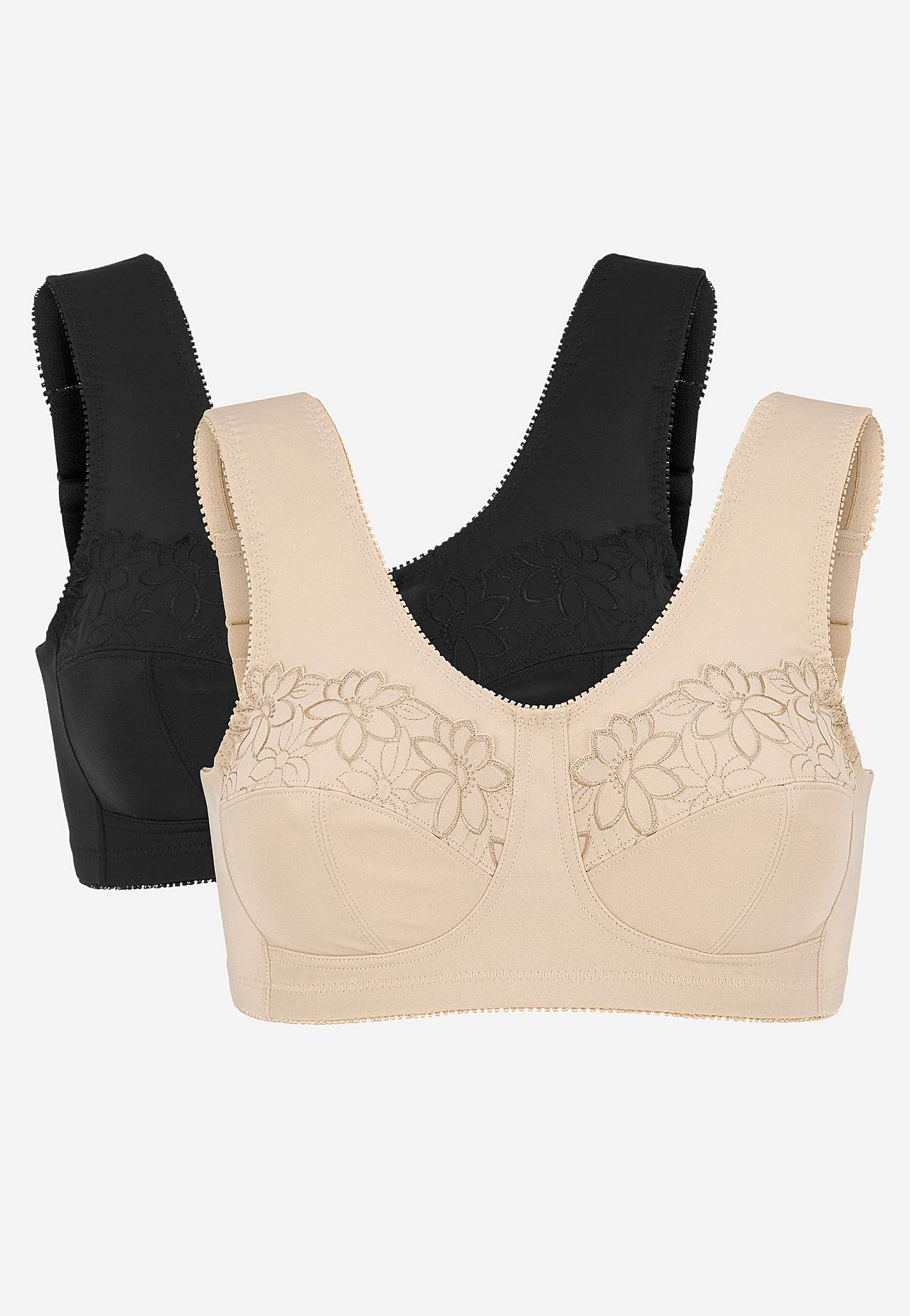 Soft-bh med broderi Lily 2-pack