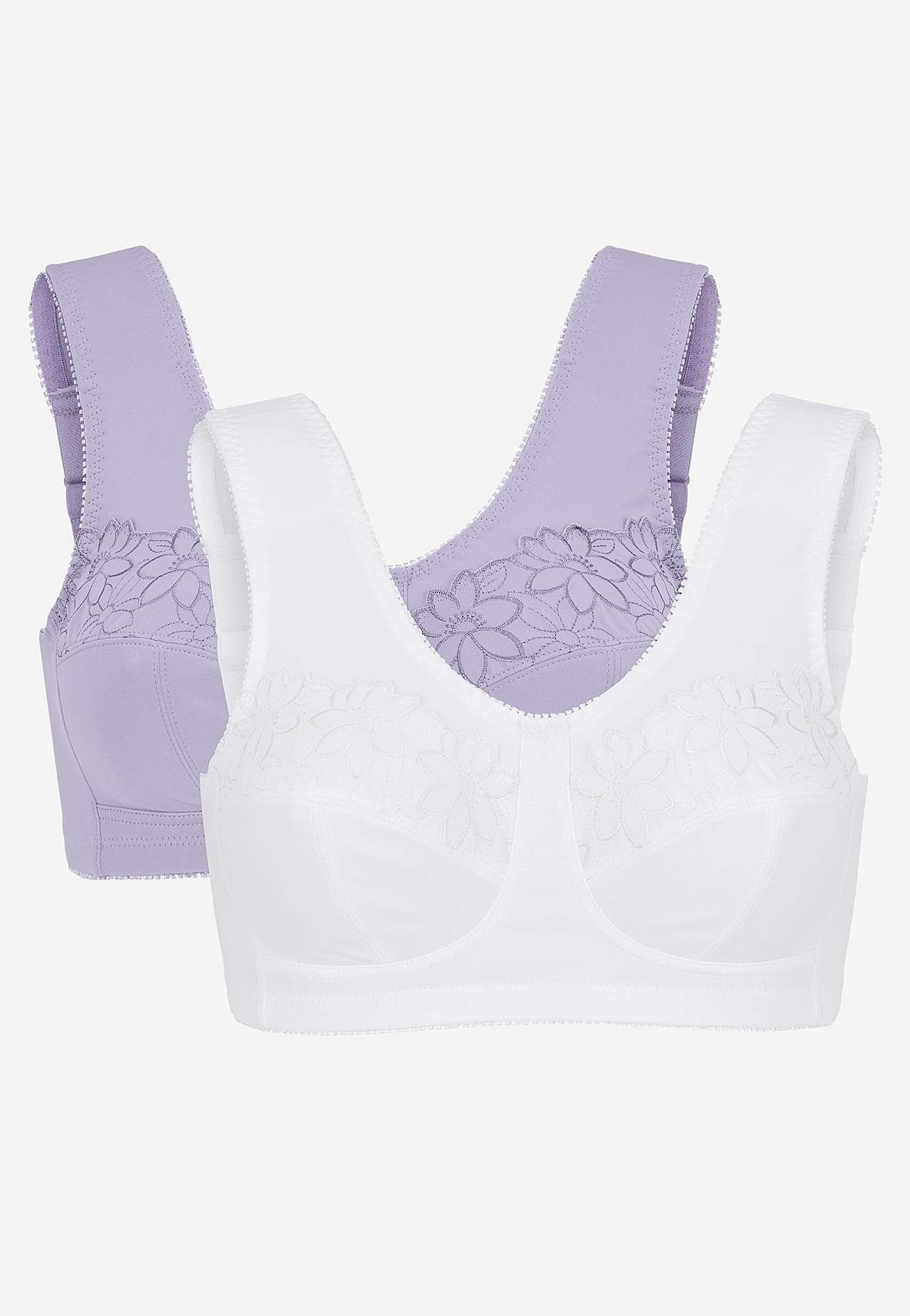 Soft-bh med broderi Lily 2-pack
