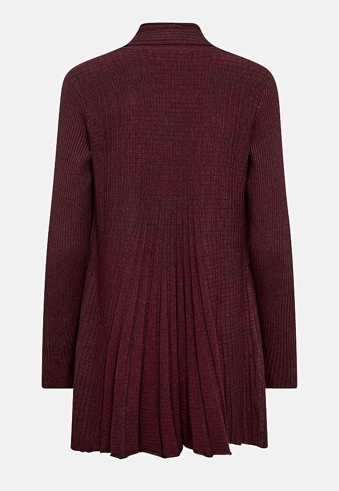 Lång, ribbad cardigan Claudisse