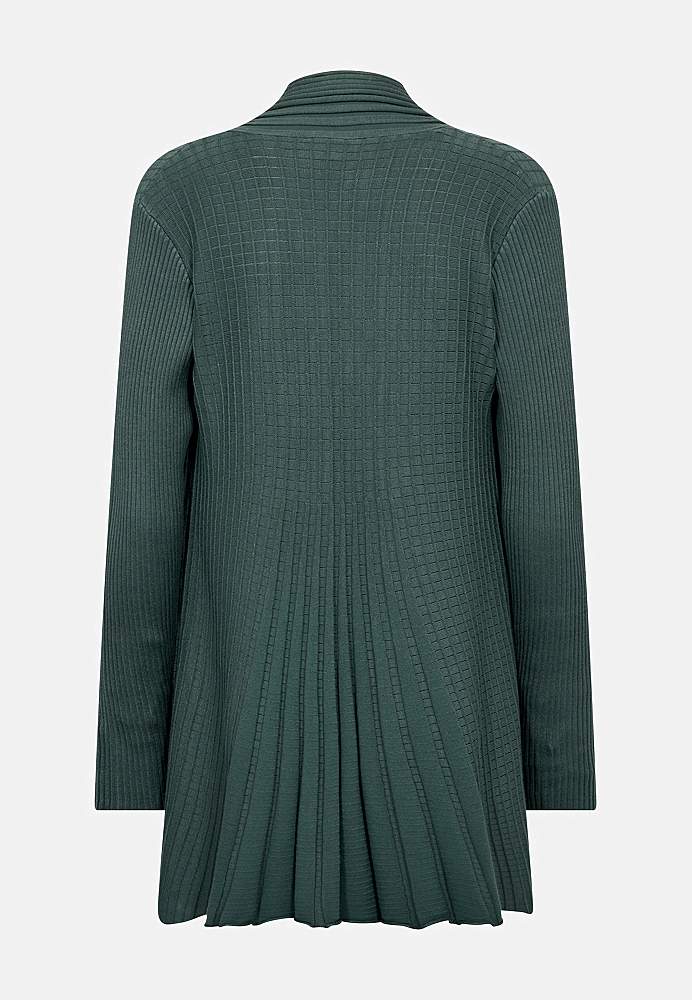 Lång, ribbad cardigan