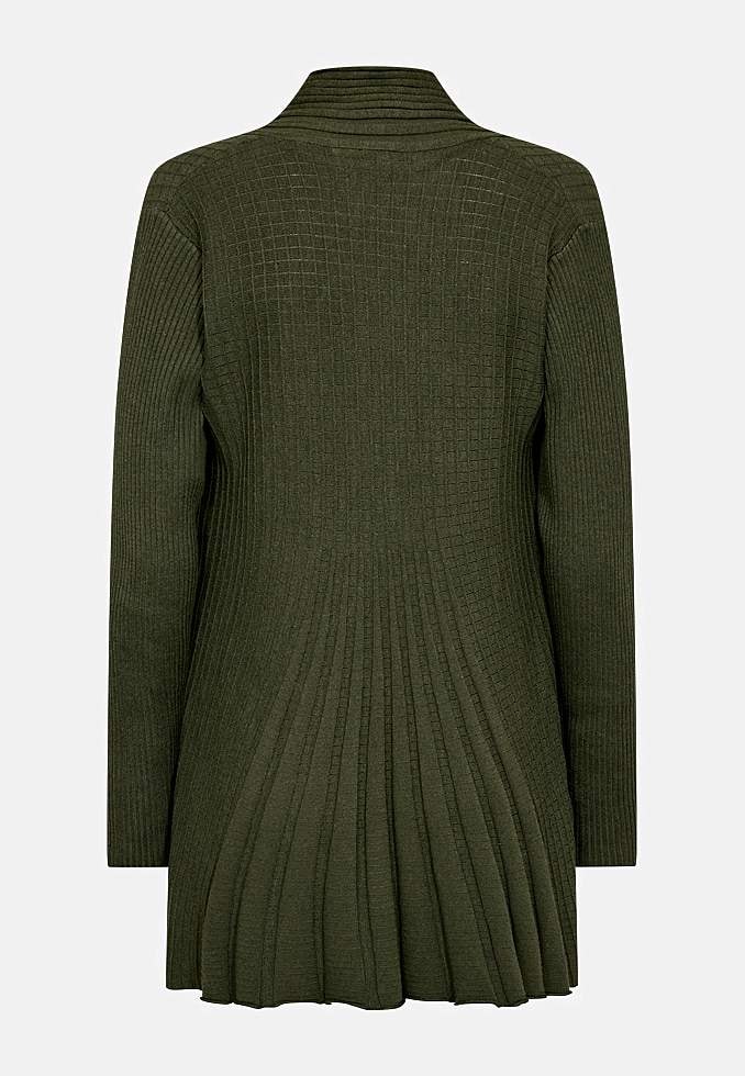 Lång, ribbad cardigan Claudisse